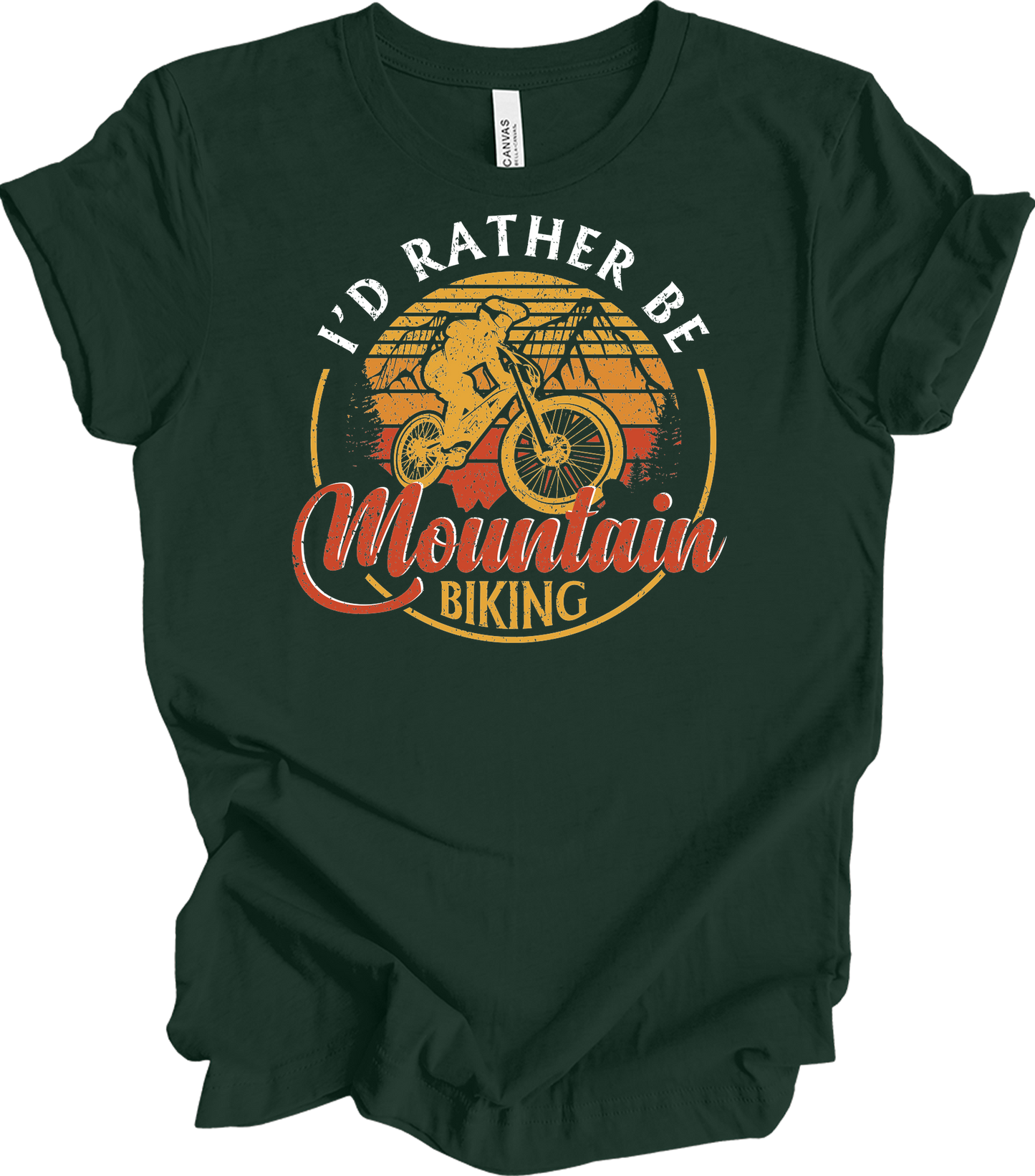 Mountain Biking Retro Vintage MTB T-Shirt in Forest