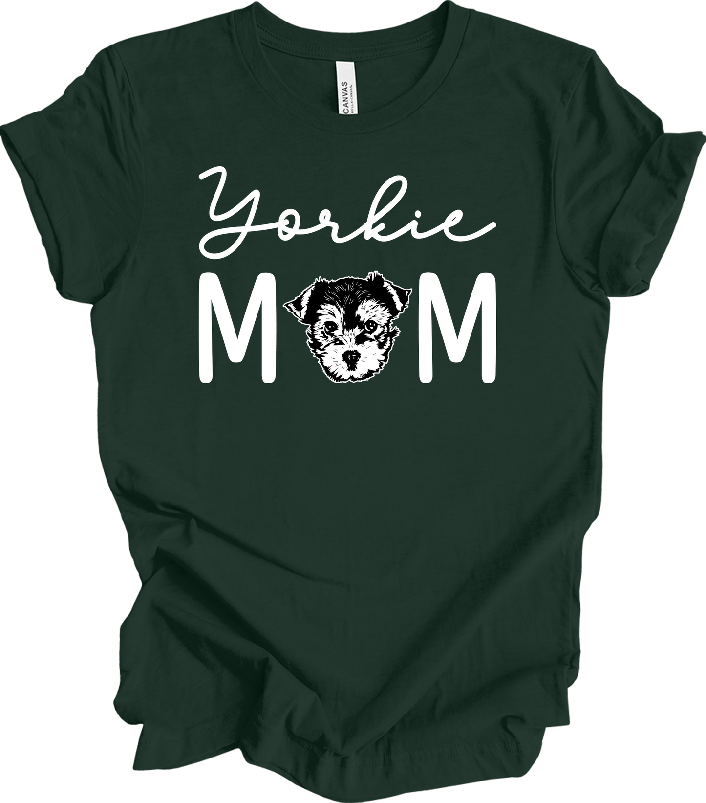 Yorkie Mom - Cute Yorkshire Terrier Dog Mom T-Shirt in Forest