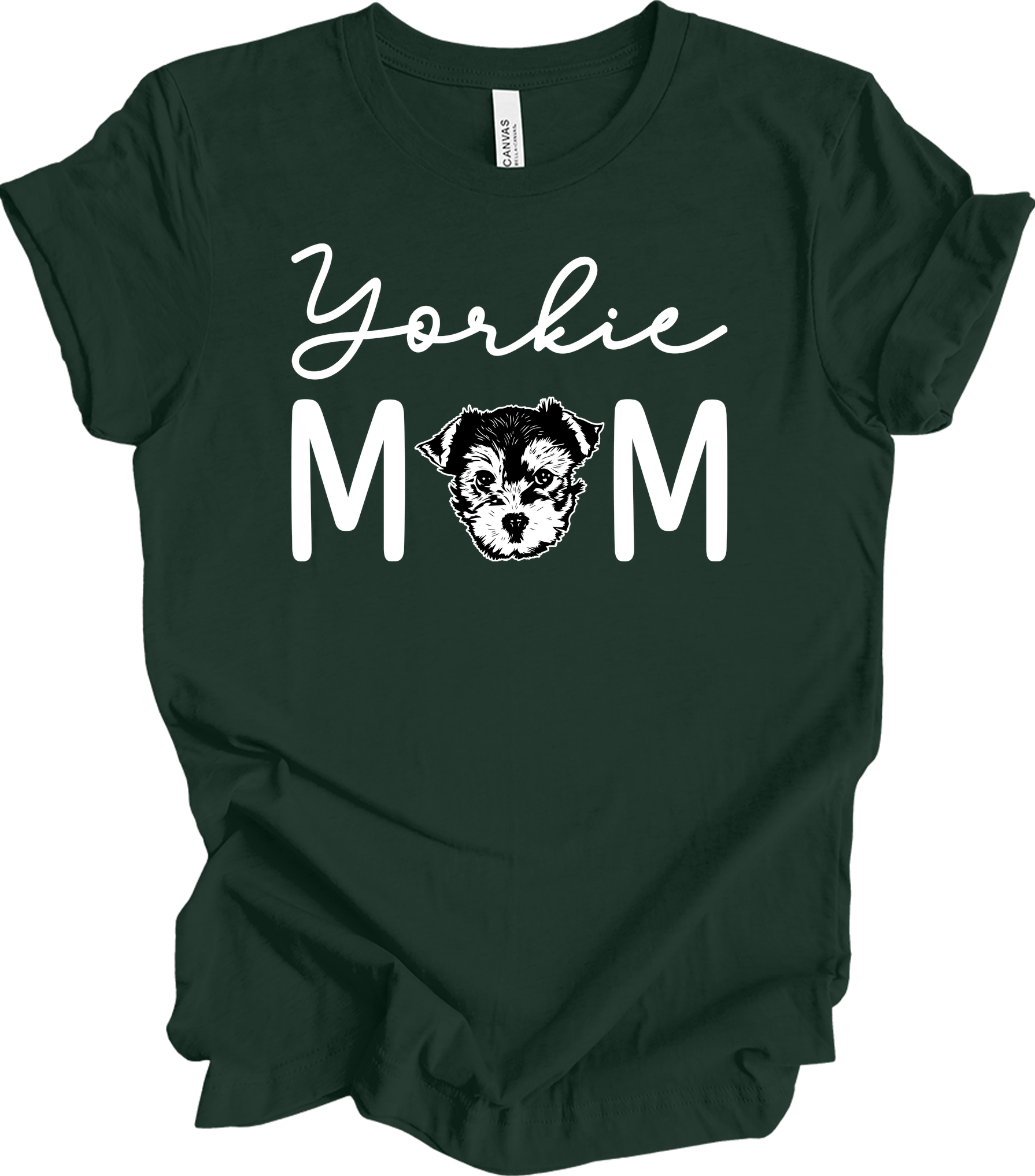 Yorkie Mom - Cute Yorkshire Terrier Dog Mom T-Shirt in Forest