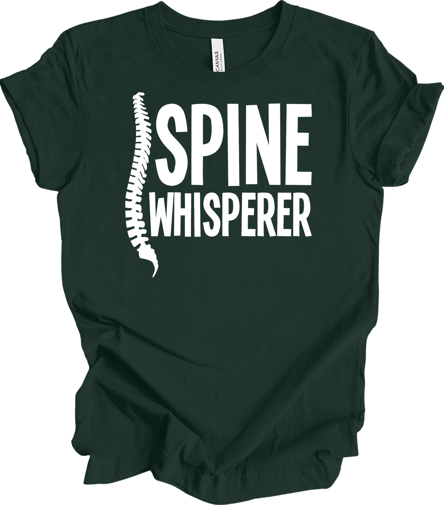 Spine Whisperer Chiropractor T-Shirt in Forest