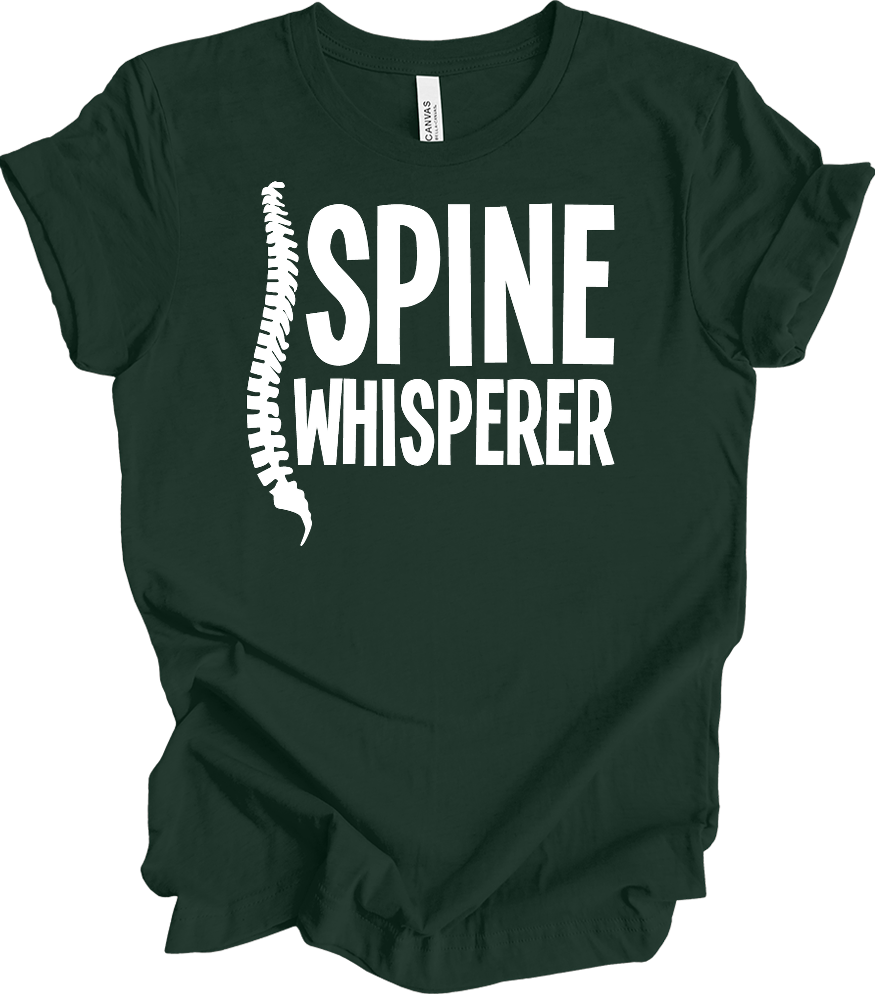 Spine Whisperer Chiropractor T-Shirt in Forest