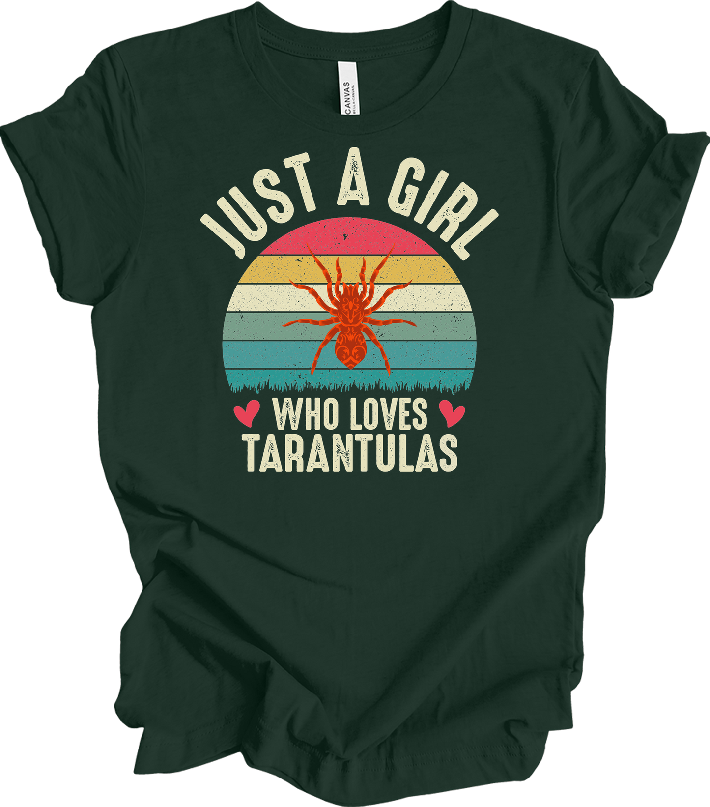 Girl Who Loves Tarantulas T-Shirt in Forest