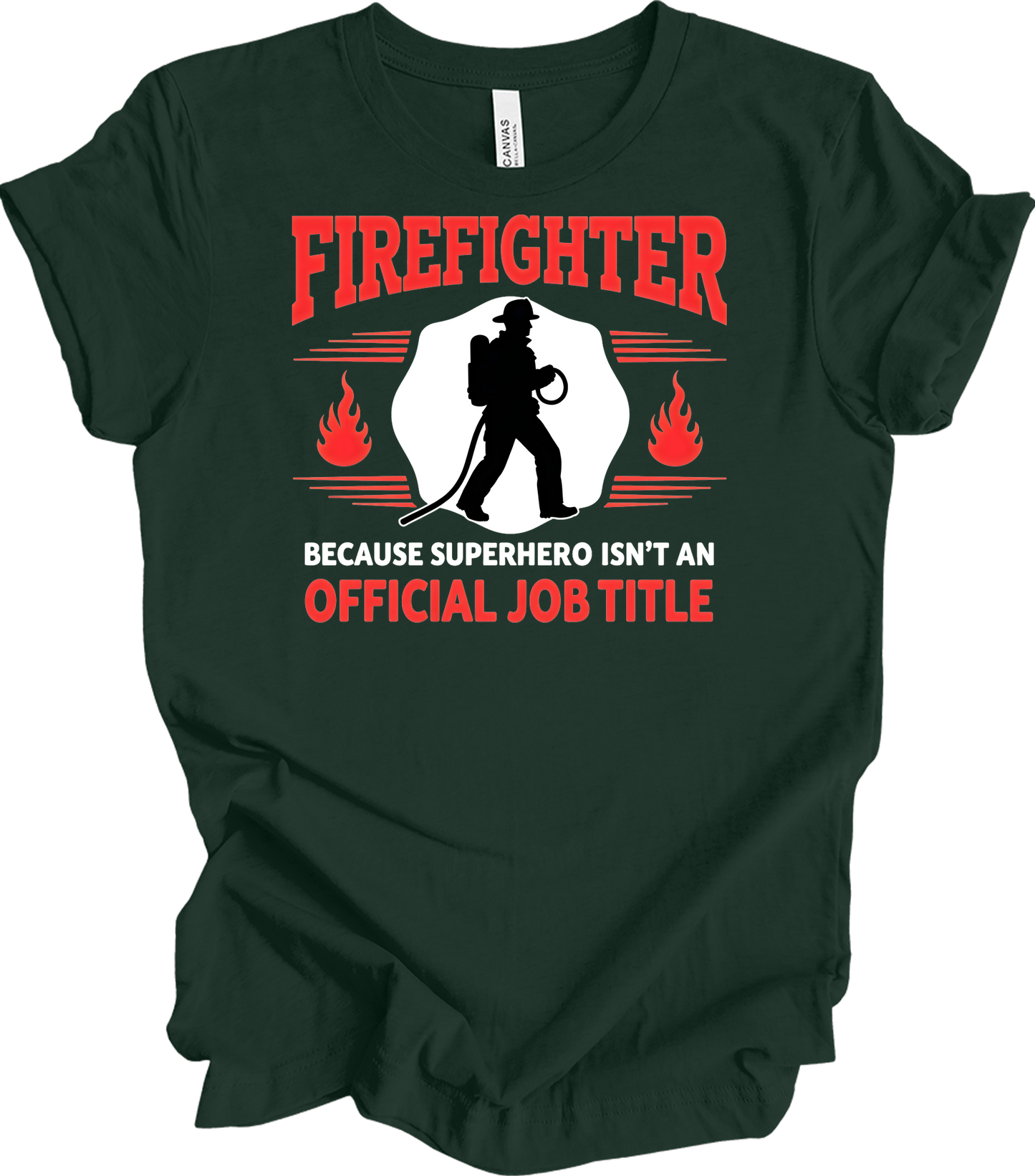 Firefighter Superhero T-Shirt in Forest