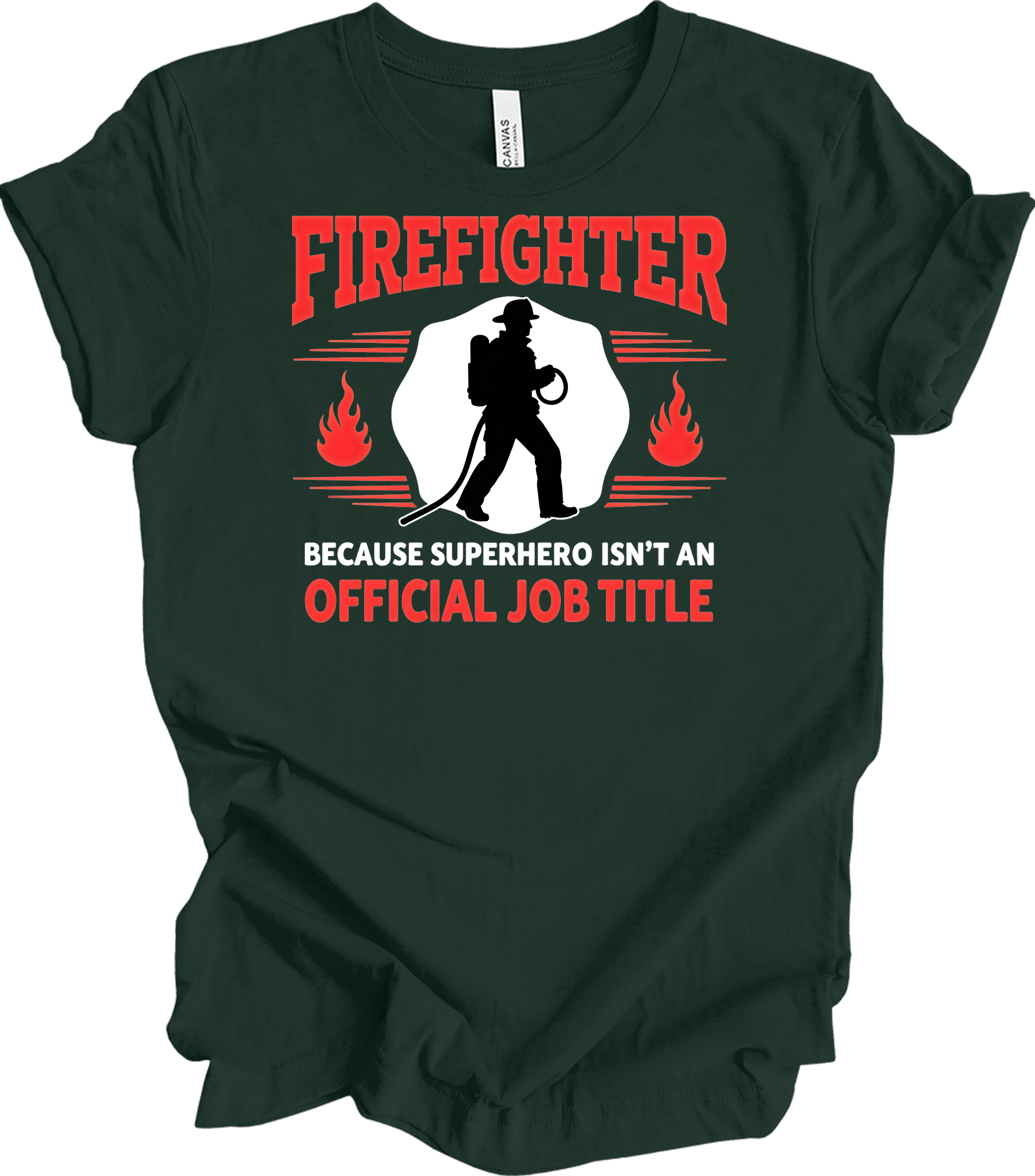 Firefighter Superhero T-Shirt in Forest
