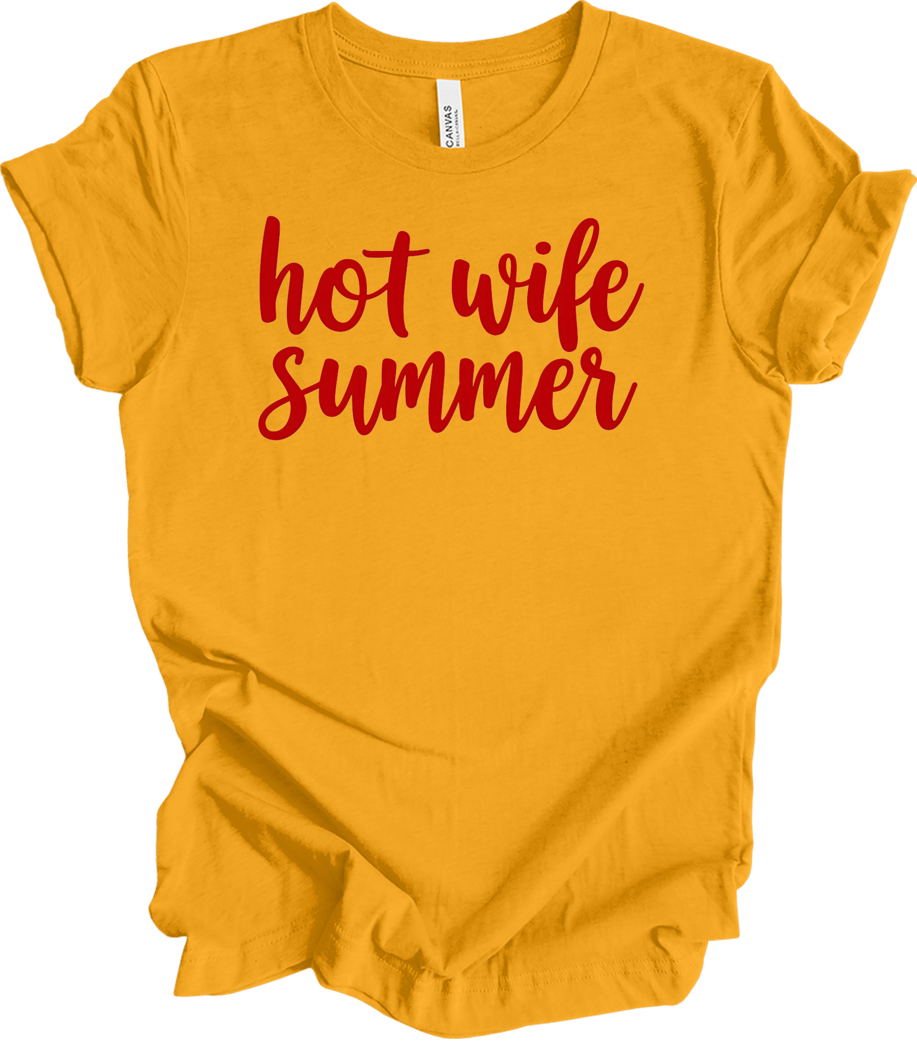 Hot Wife Summer - Fun & Stylish T-Shirt in Gold