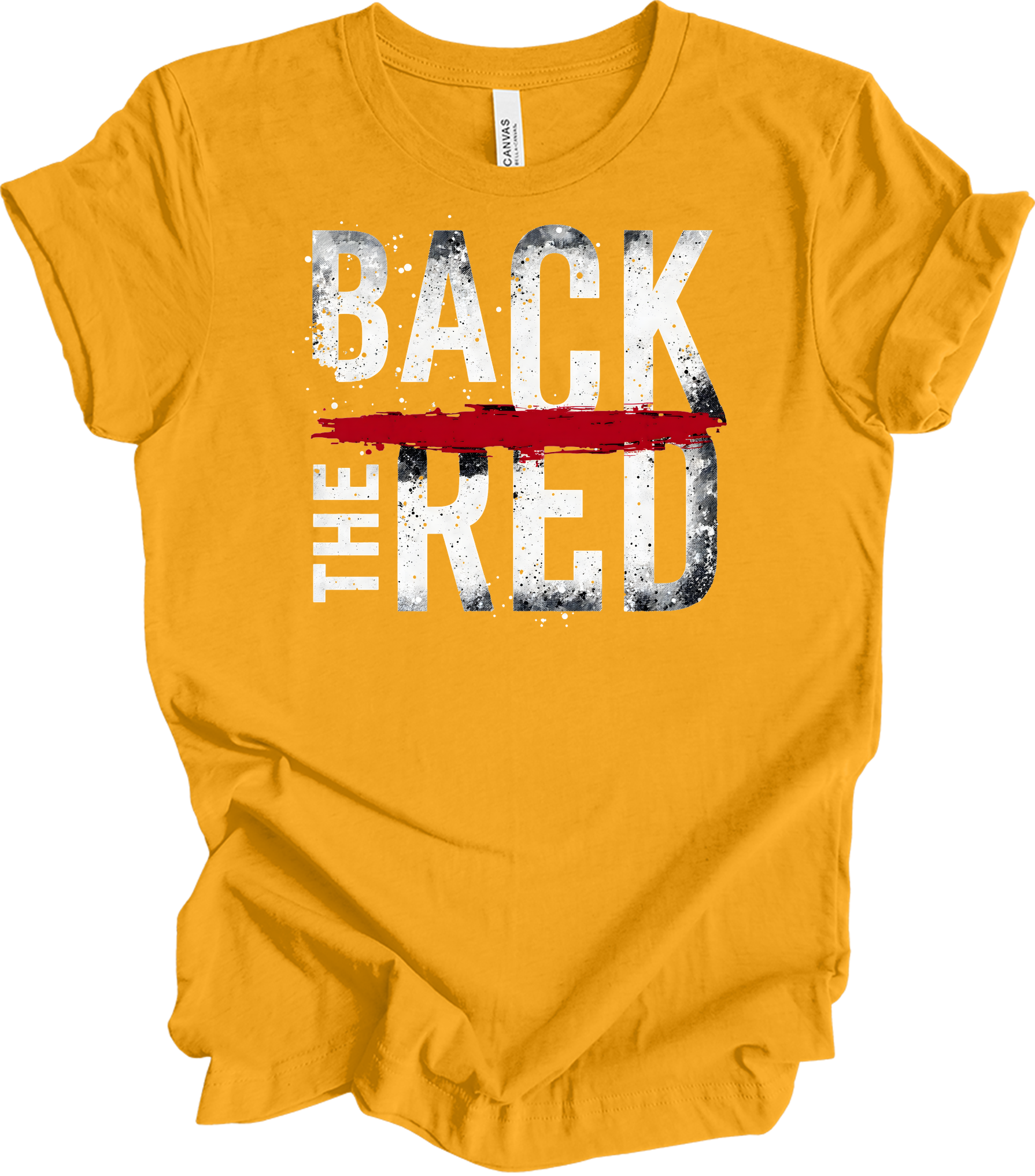 Back the Red - Support Services T-Shirt in Gold