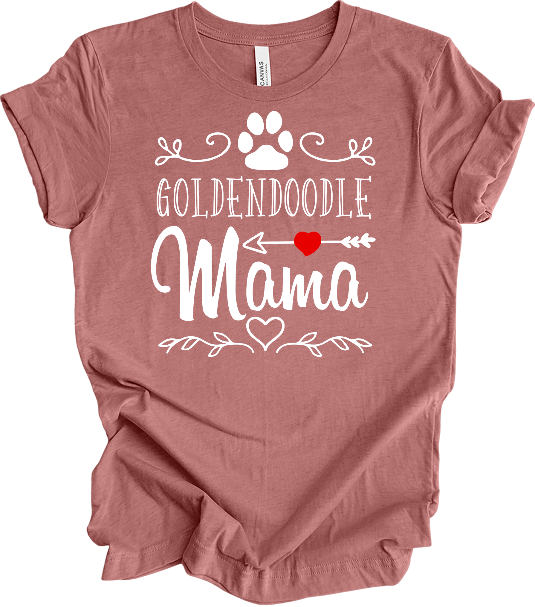 Goldendoodle Mama - Dog Lover Gift T-Shirt in Heather Mauve