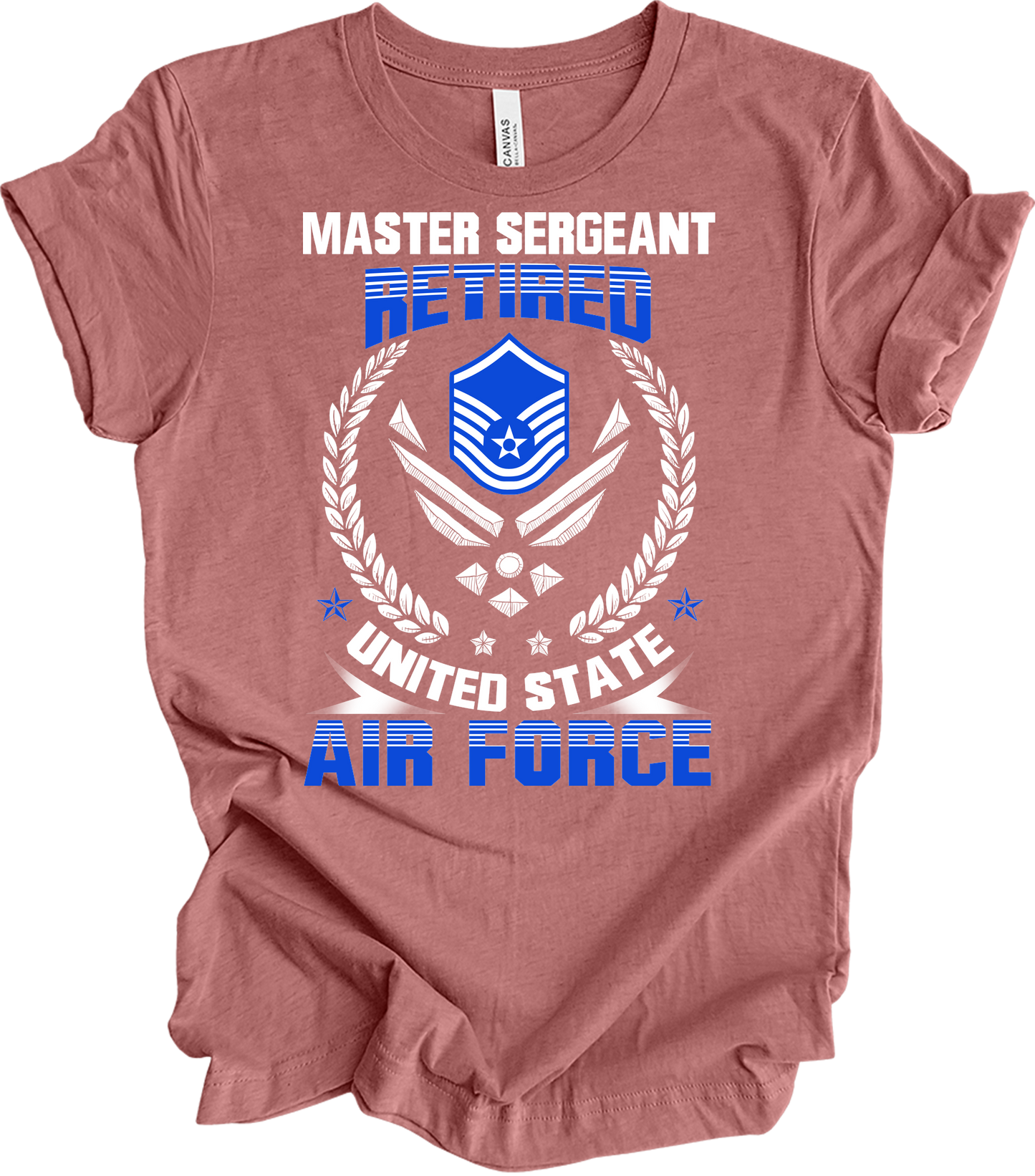 Master Sergeant Retired USAF T-Shirt in Heather Mauve