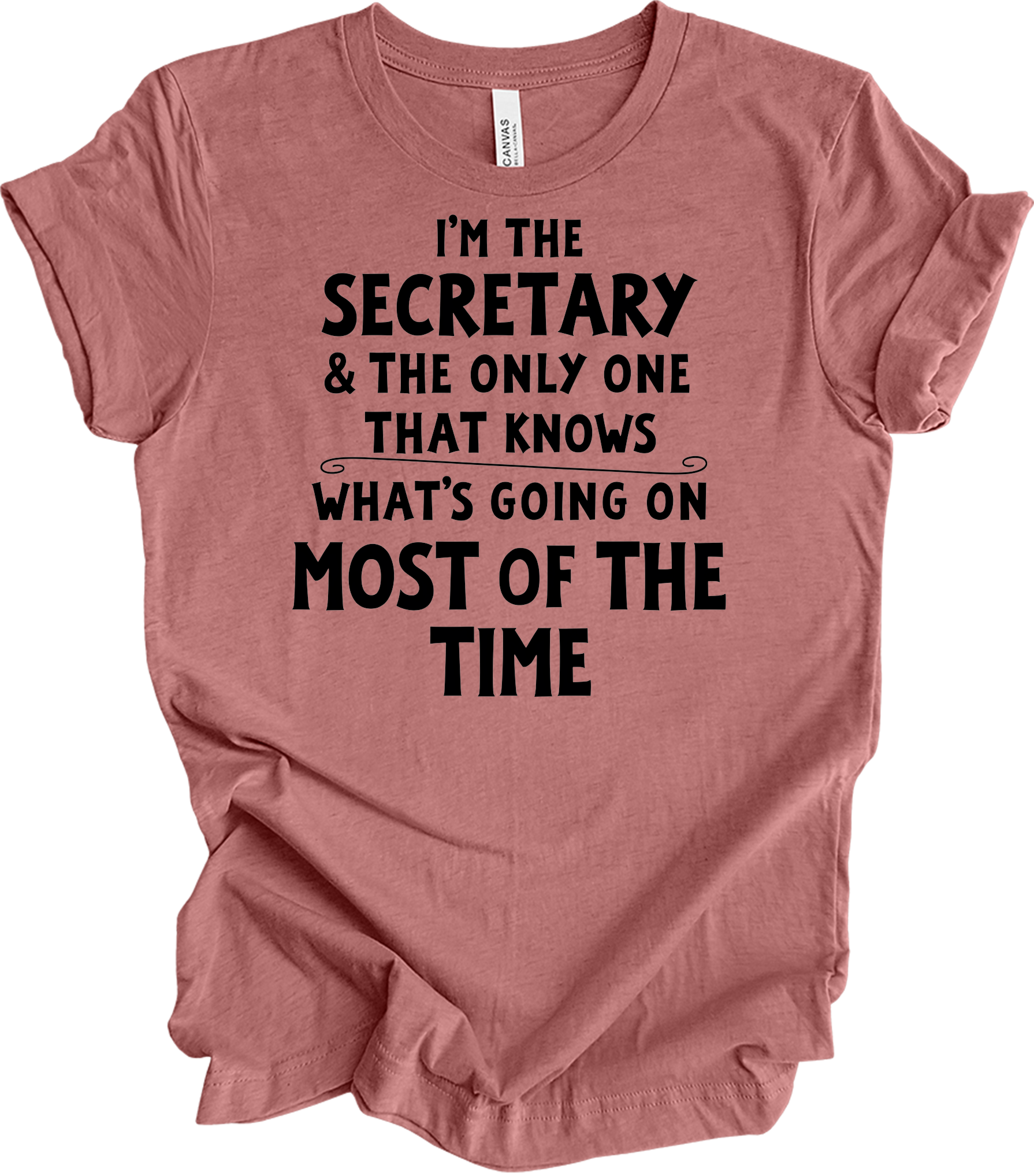 Secretary Knows T-Shirt in Heather Mauve