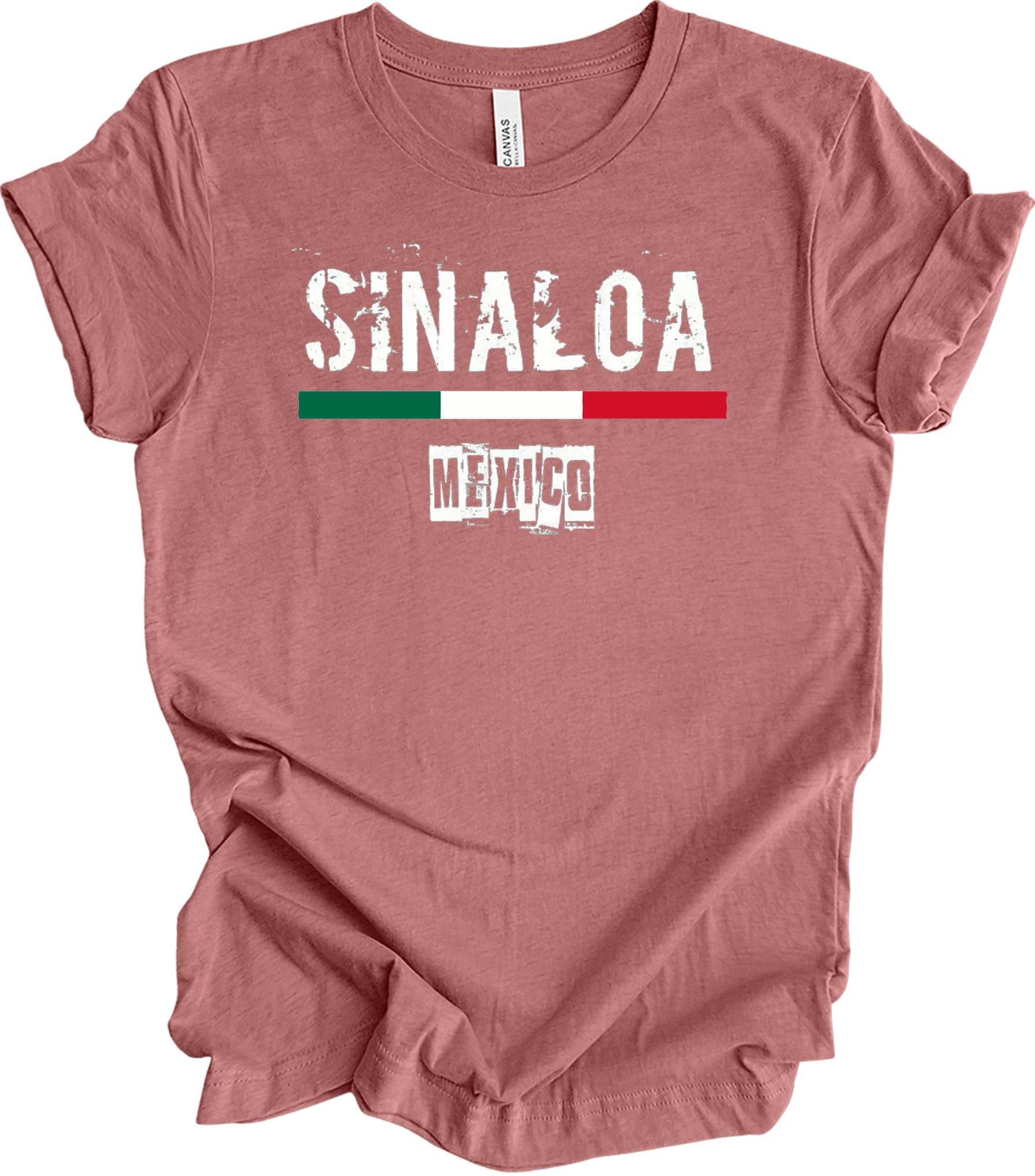 Sinaloa Mexico Vintage Flag T-Shirt in Heather Mauve