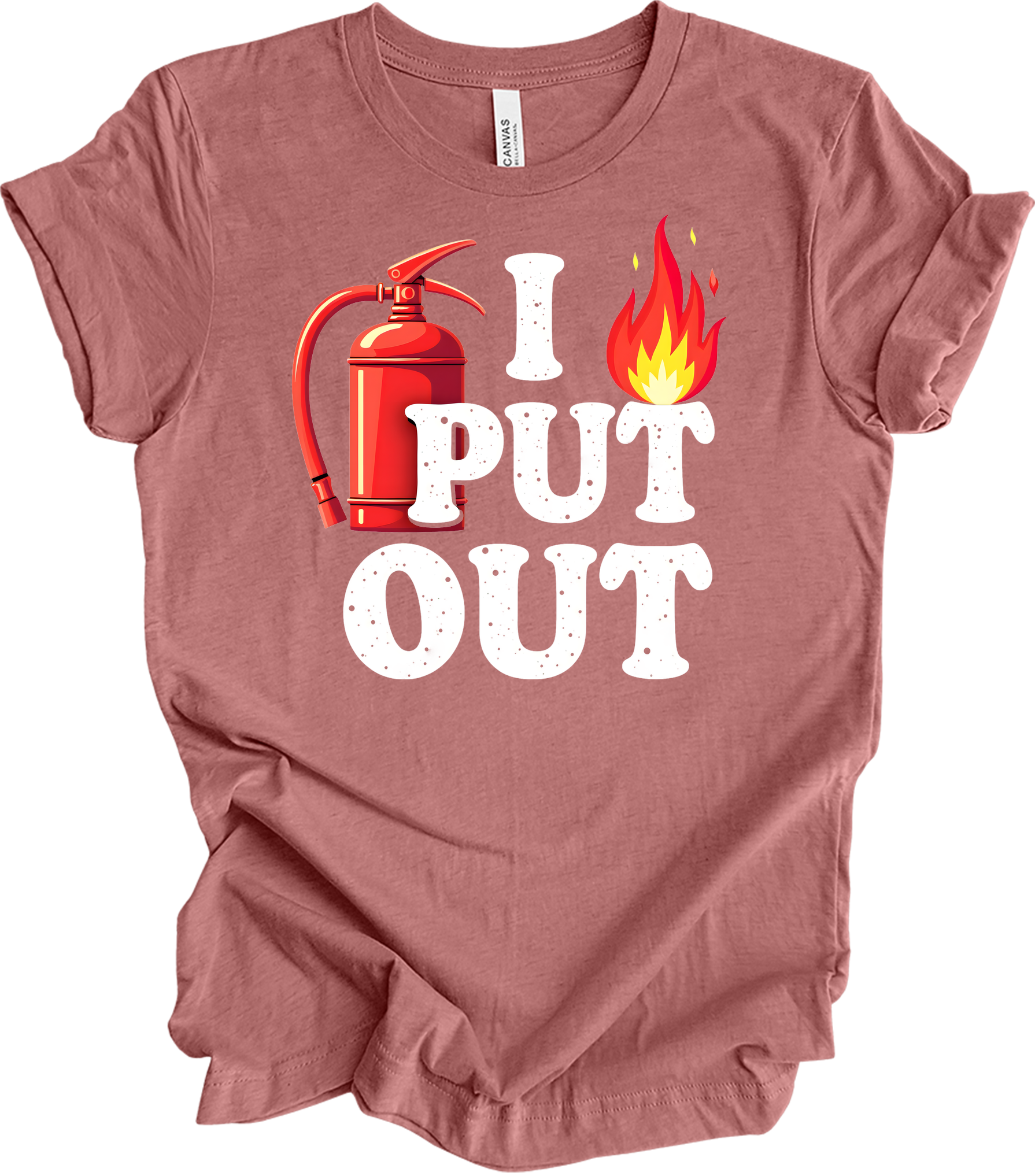I Put Out Firefighter T-Shirt in Heather Mauve