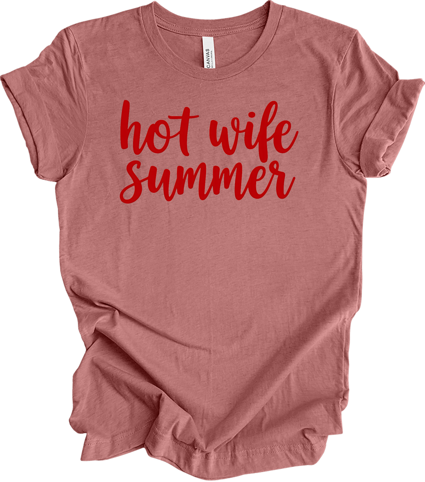 Hot Wife Summer - Fun & Stylish T-Shirt in Heather Mauve