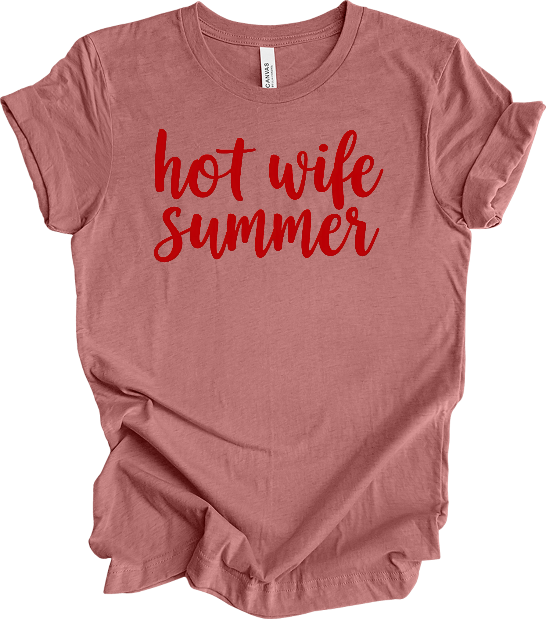 Hot Wife Summer - Fun & Stylish T-Shirt in Heather Mauve