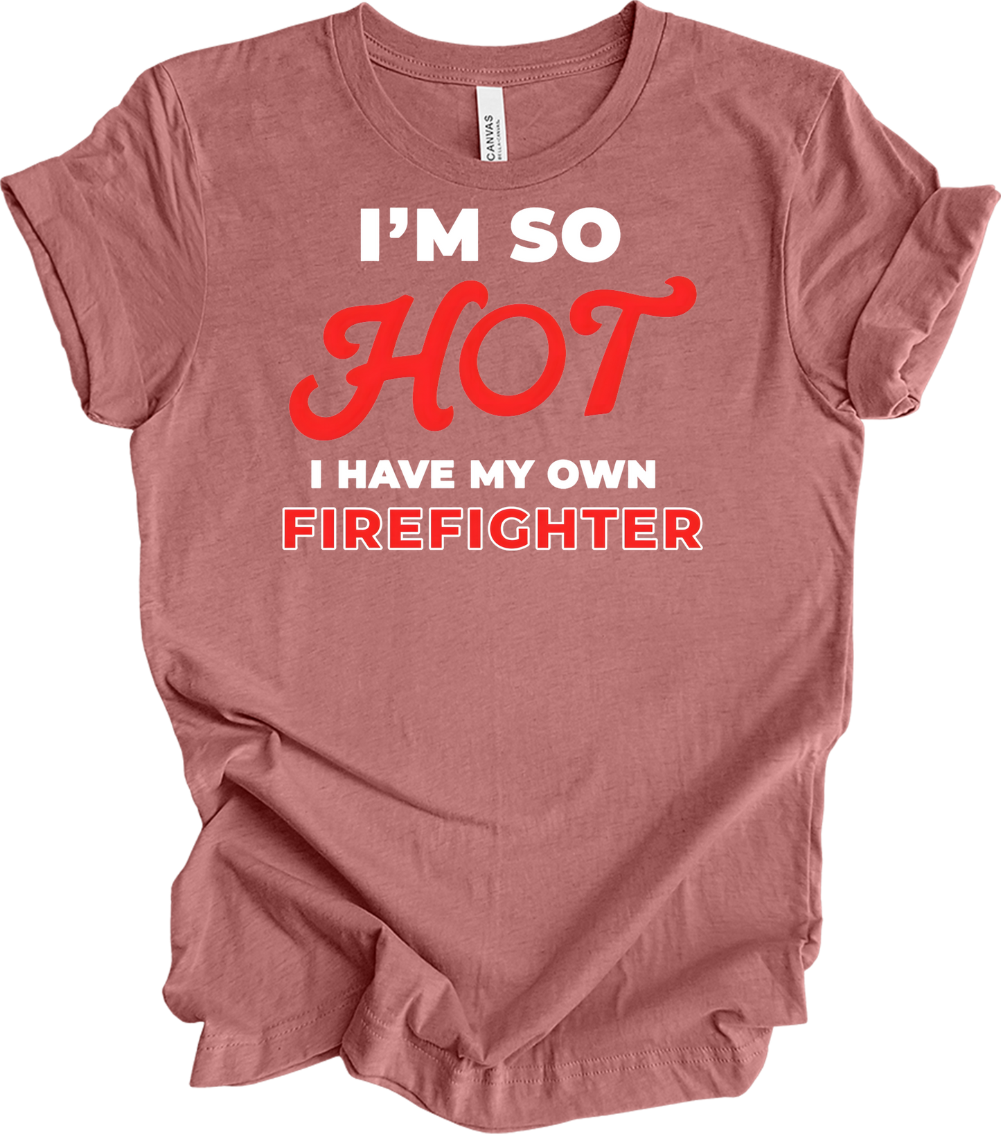 Funny Firefighter Partner T-Shirt in Heather Mauve