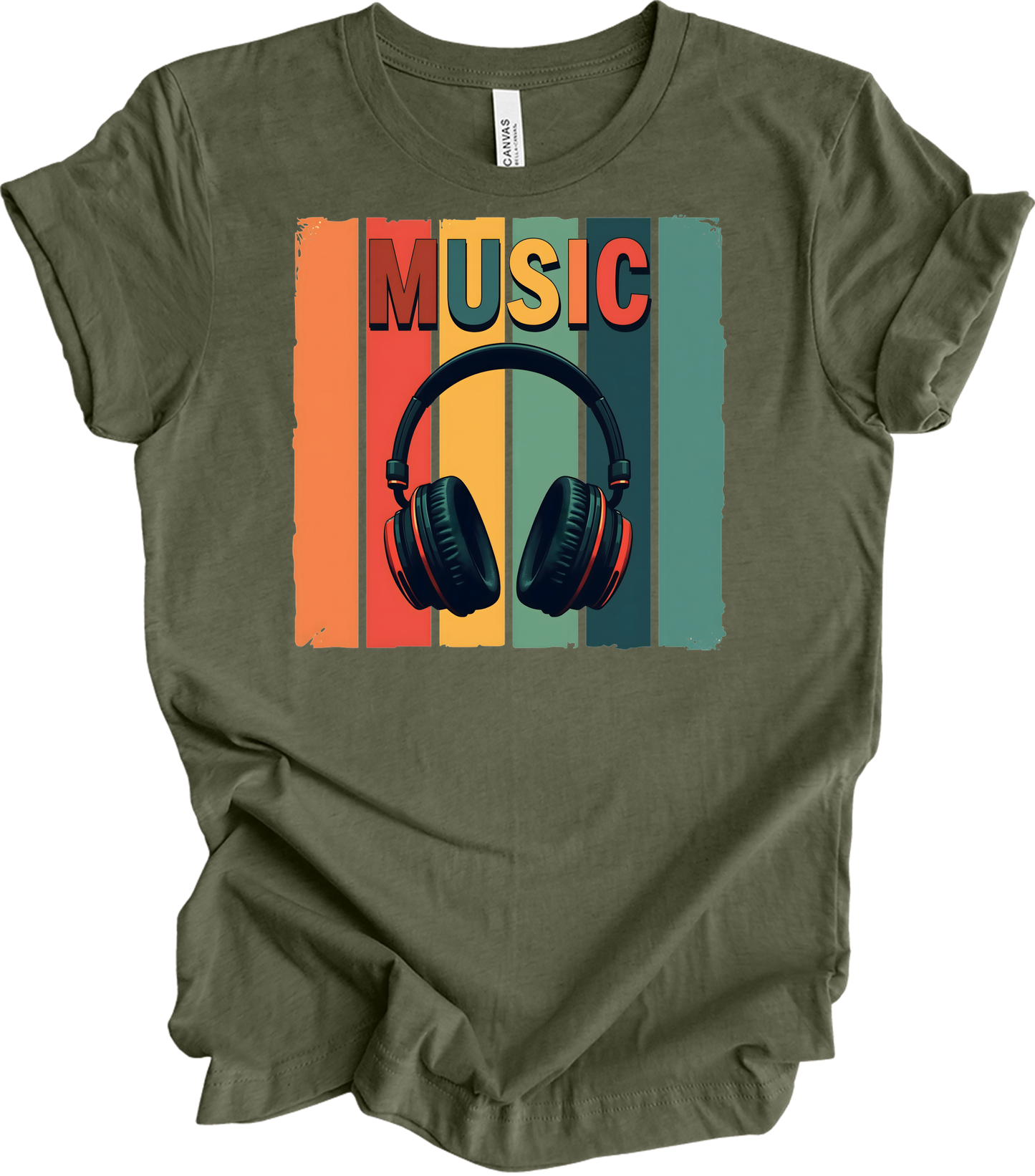 Electronic Music Lover T-Shirt in Heather Military Green