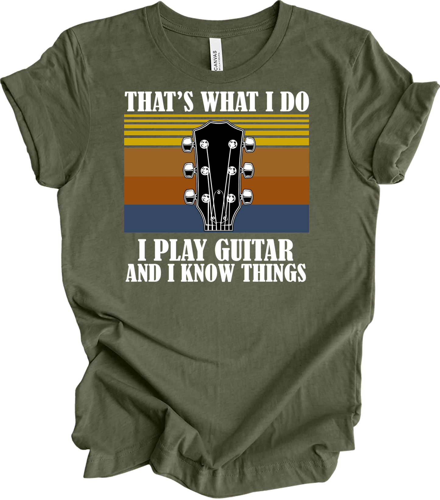 Guitar Player : Know Things T-Shirt in Heather Military Green