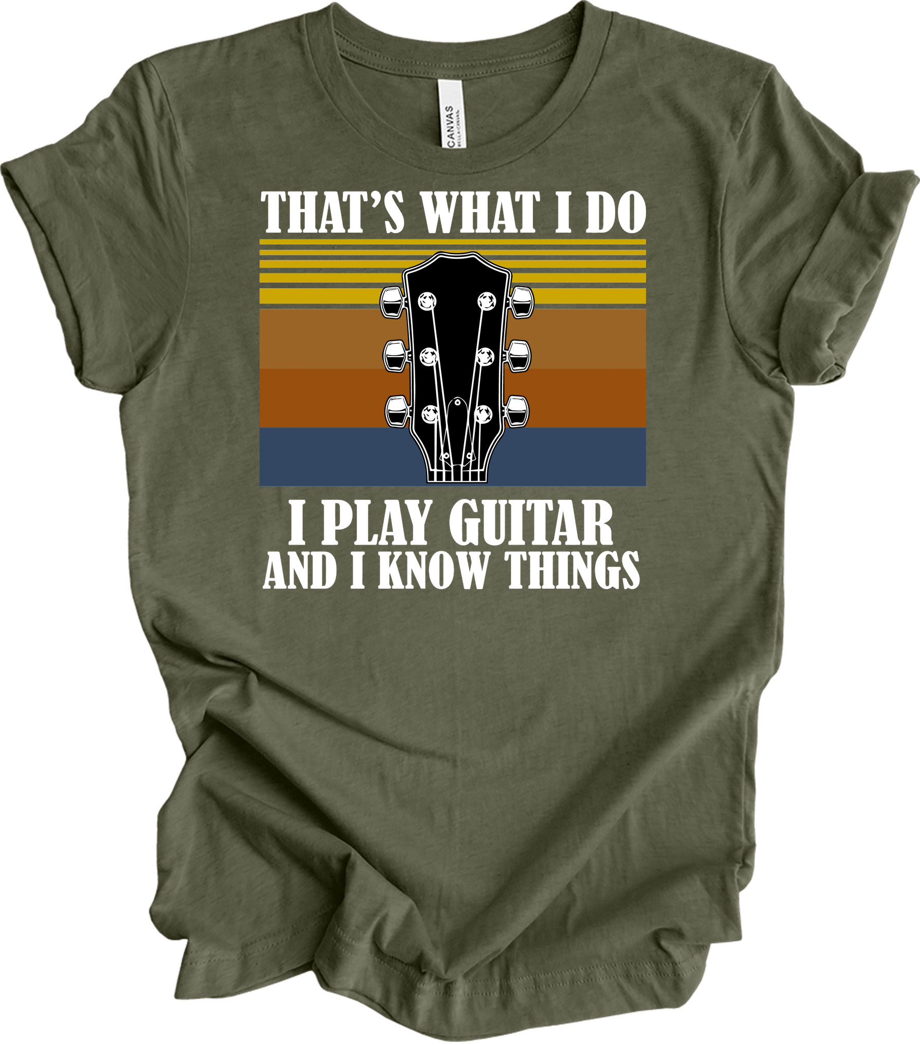 Guitar Player : Know Things T-Shirt in Heather Military Green