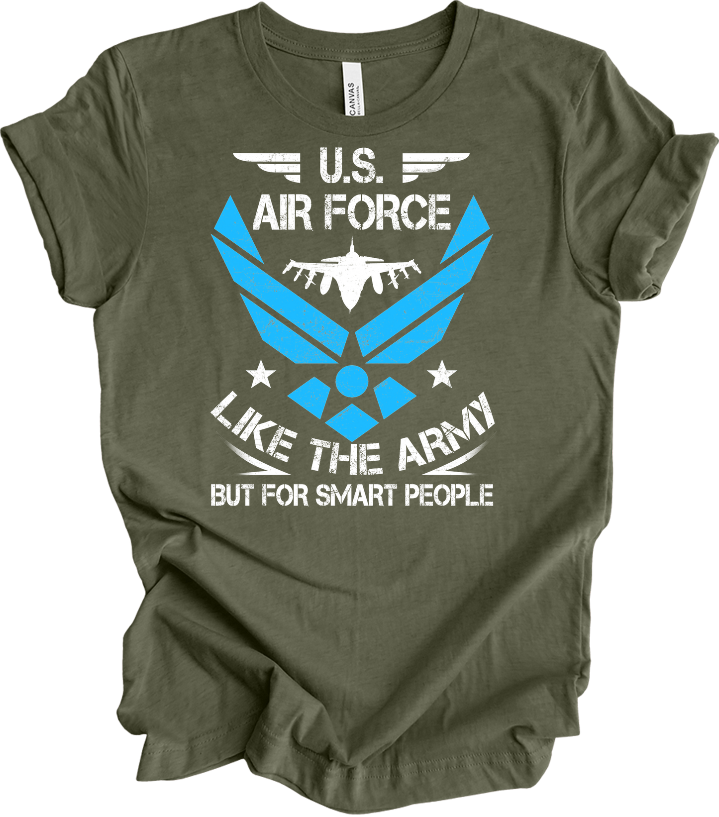 U.S. Air Force - Smart People T-Shirt in Heather Military Green