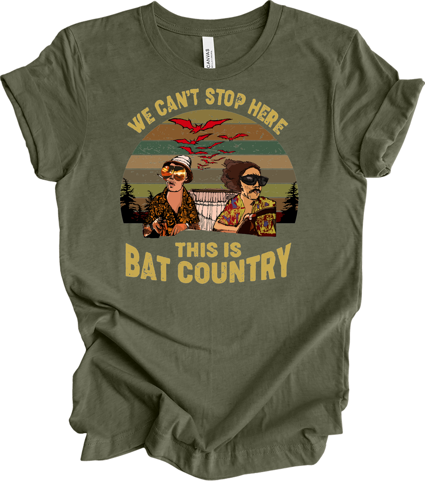 Bat Country T-Shirt in Heather Military Green