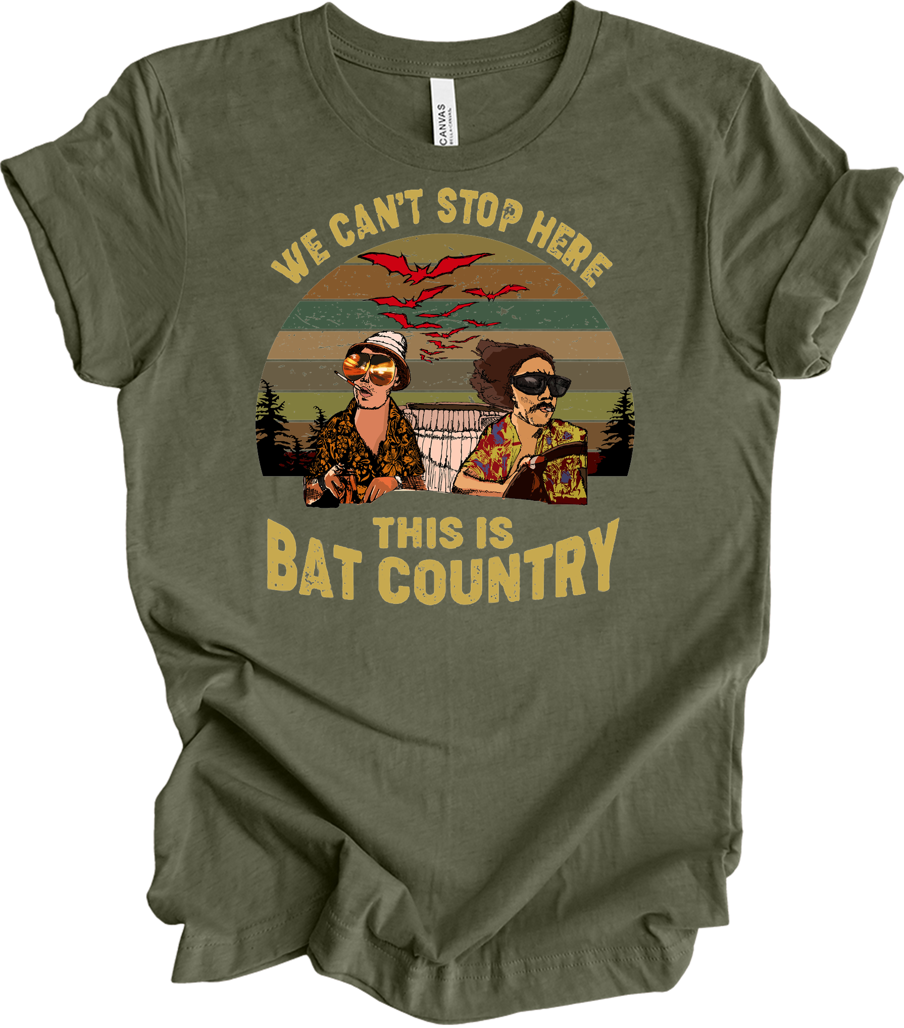 Bat Country T-Shirt in Heather Military Green