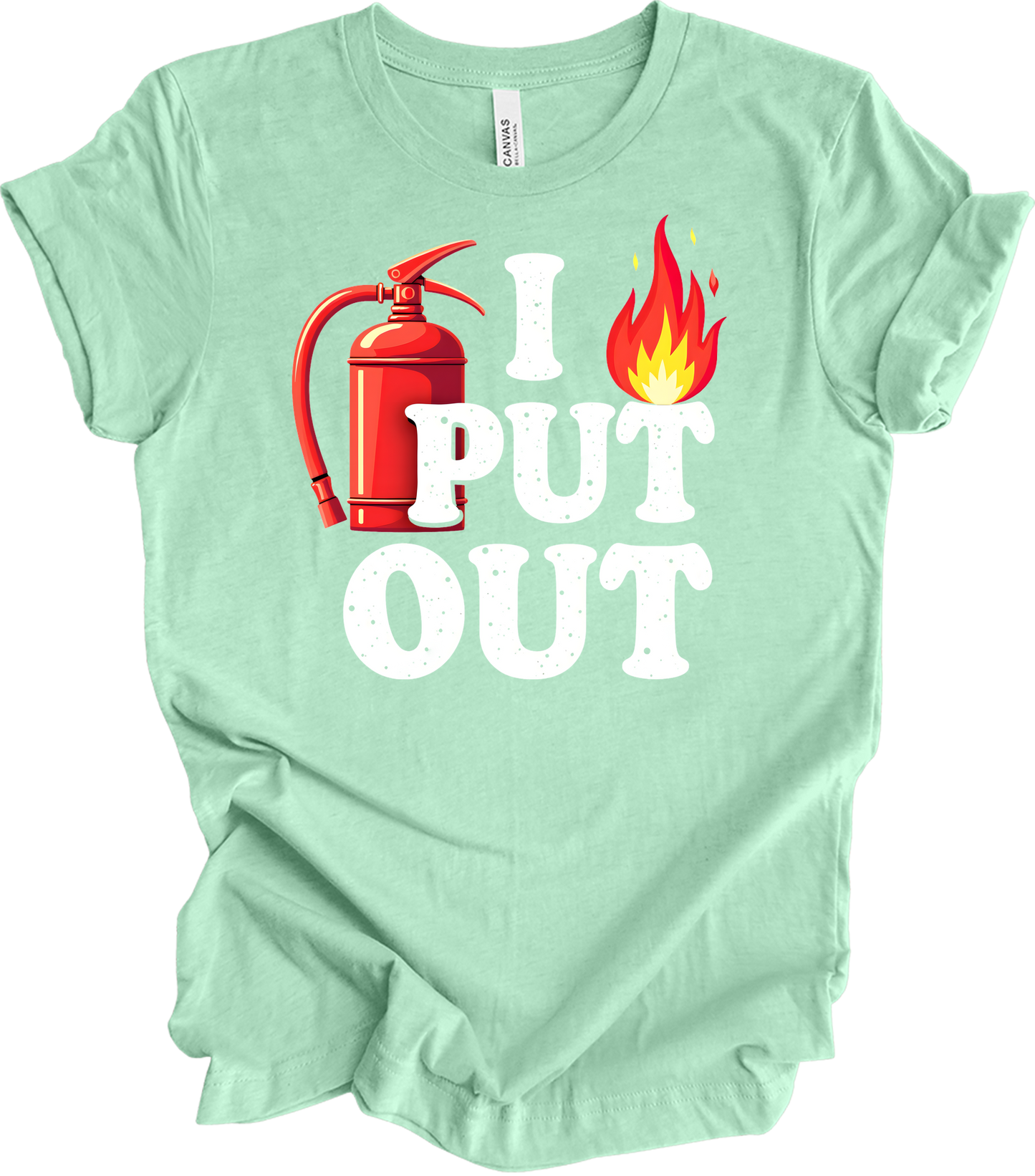 I Put Out Firefighter T-Shirt in Heather Mint