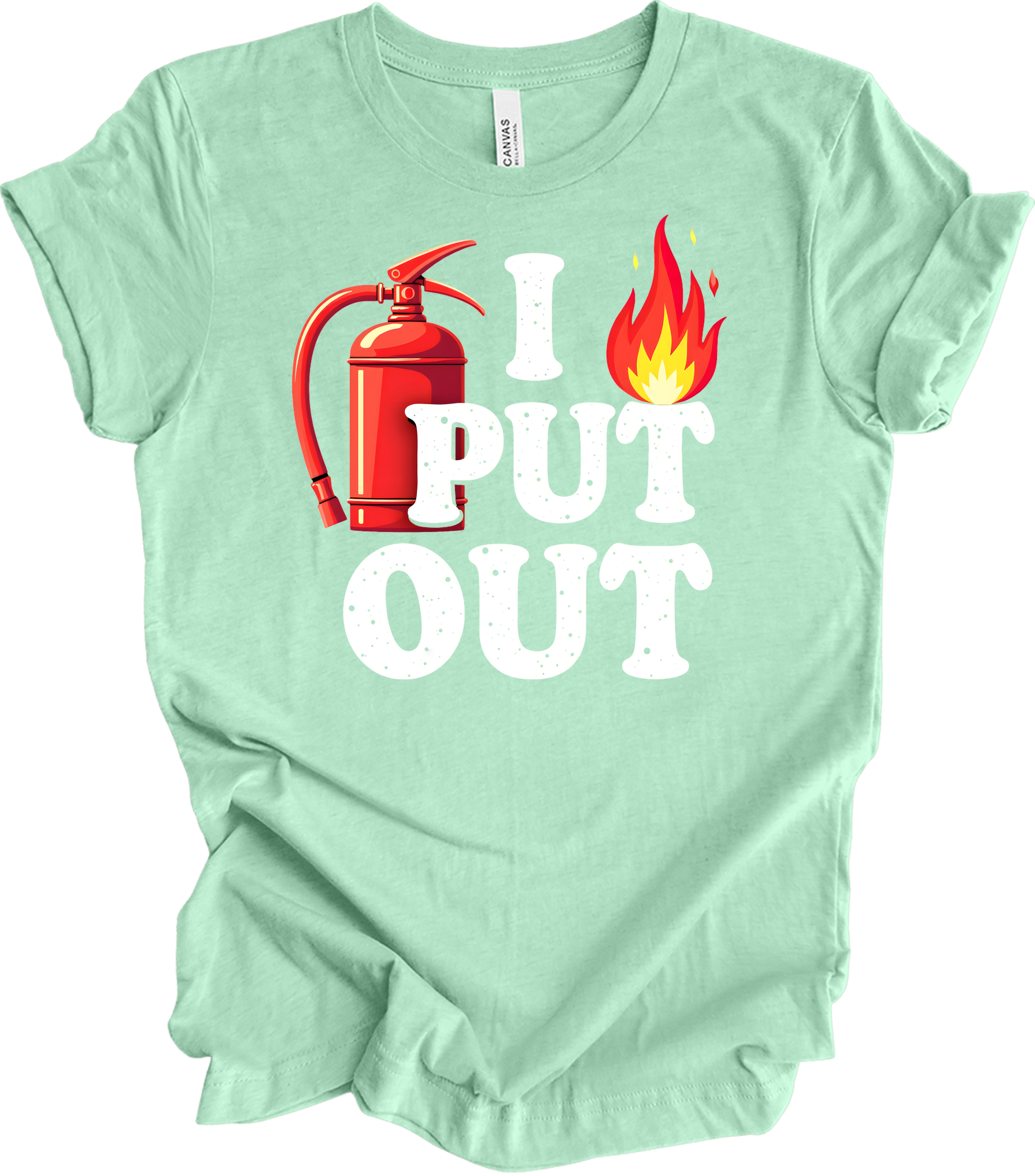 I Put Out Firefighter T-Shirt in Heather Mint