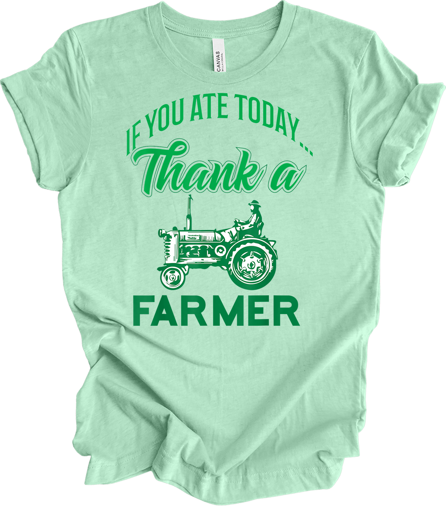 Thank a Farmer T-Shirt in Heather Mint