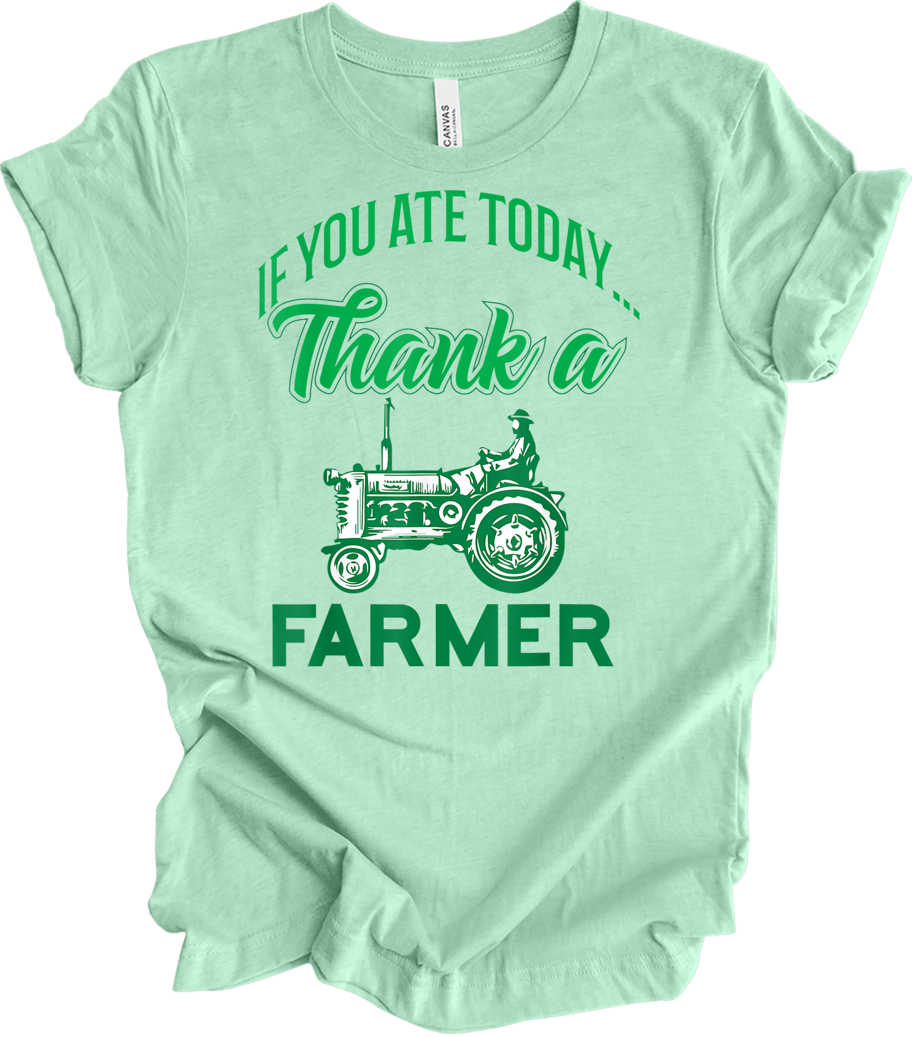 Thank a Farmer T-Shirt in Heather Mint