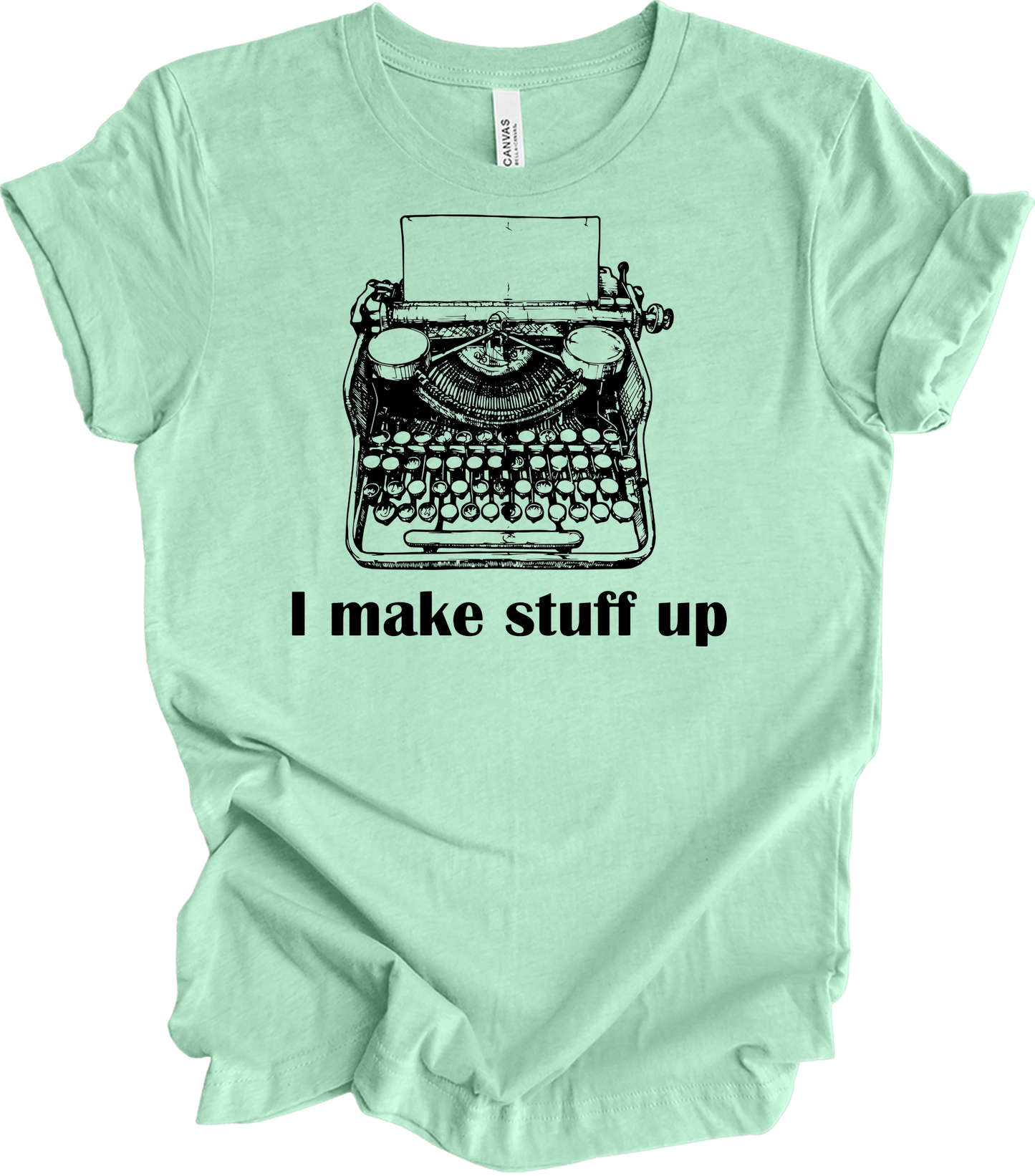 Writer : 'Plotting a Murder' Design T-Shirt in Heather Mint