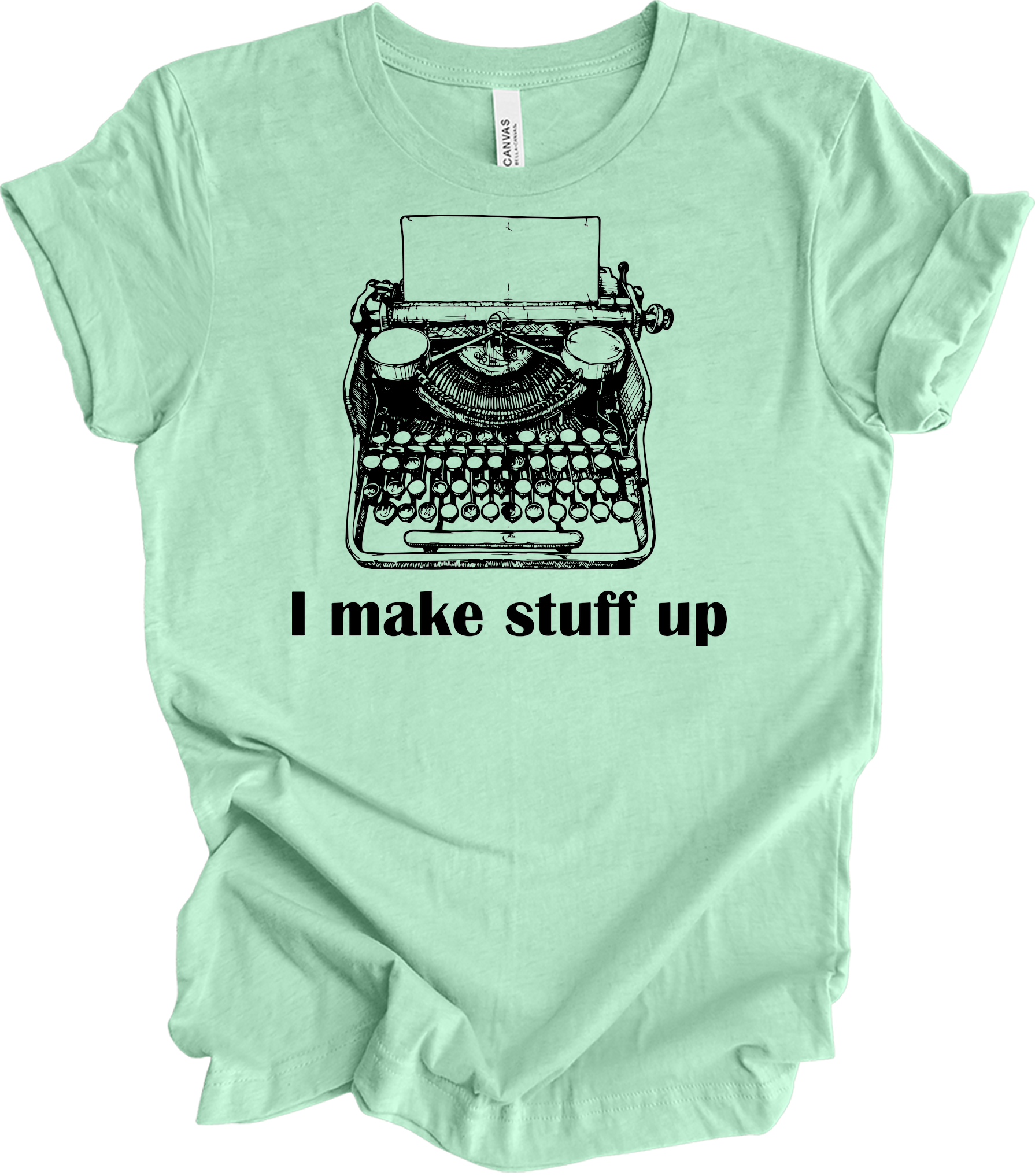 Writer : 'Plotting a Murder' Design T-Shirt in Heather Mint