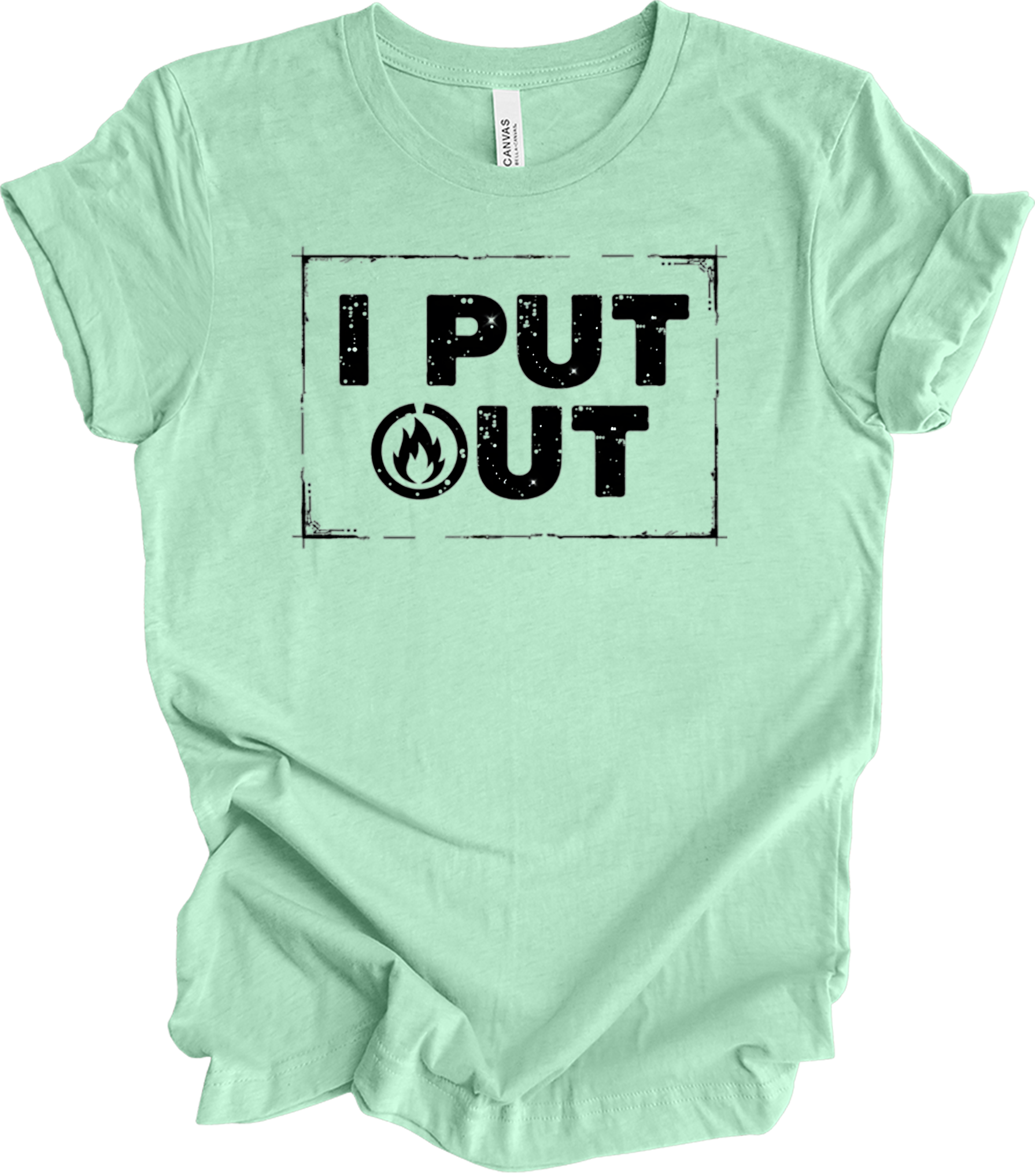 I Put Out Firefighter Funny - Fire Department Gift T-Shirt in Heather Mint