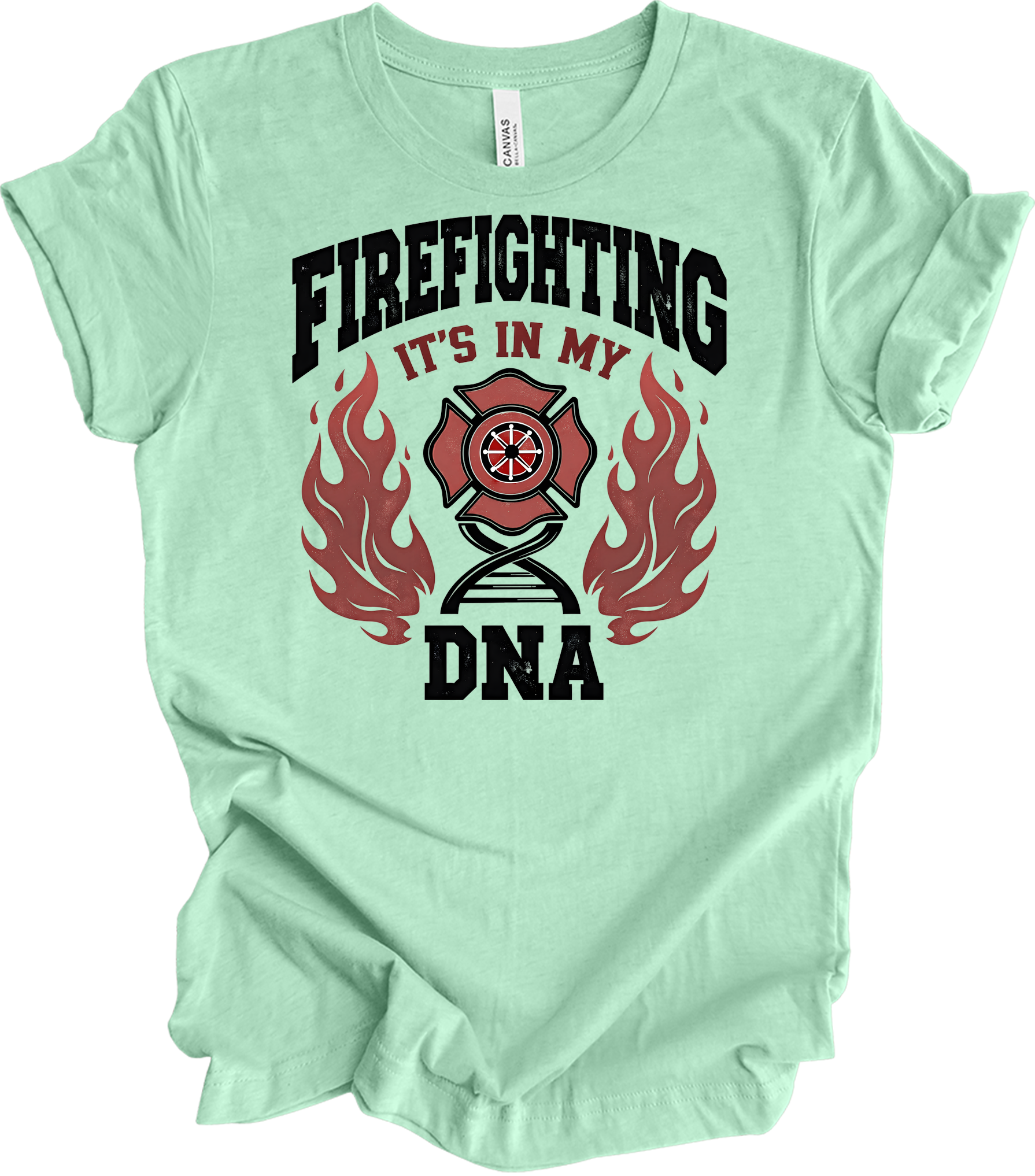 Firefighter DNA T-Shirt in Heather Mint