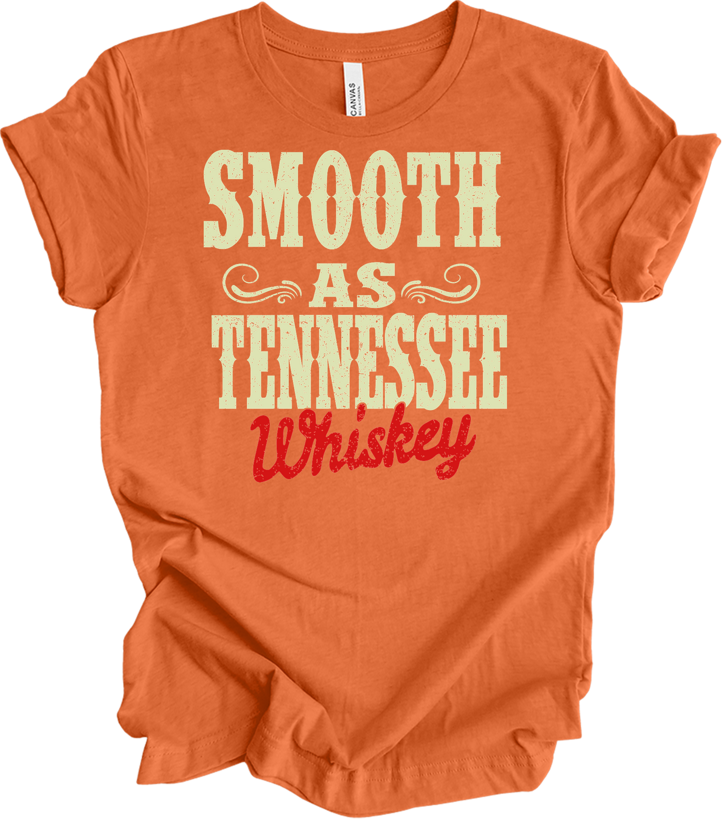 Smooth As Tennessee Whiskey T-Shirt in Heather Orange