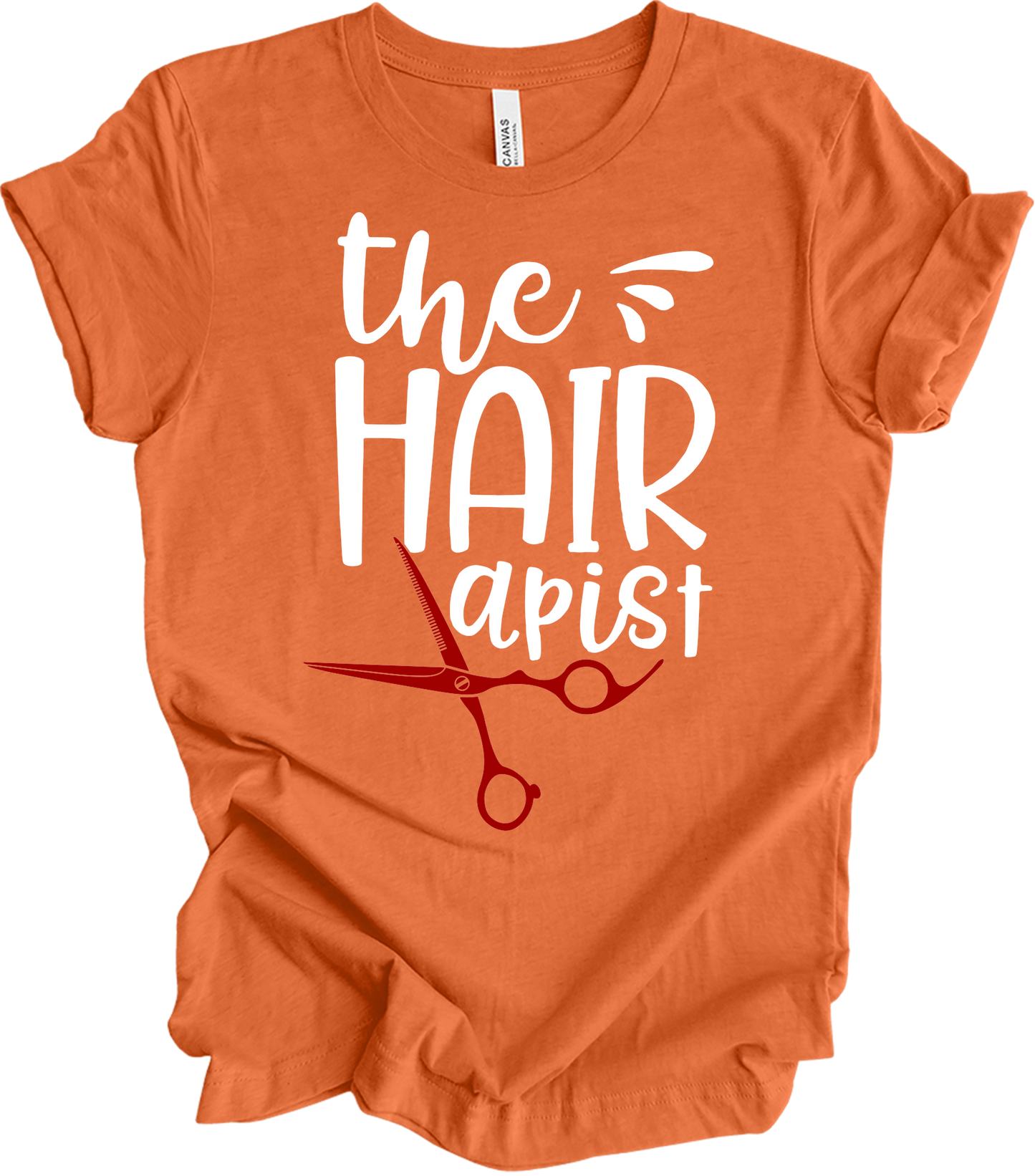 The Hairapist - Funny Unisex T-Shirt in Heather Orange