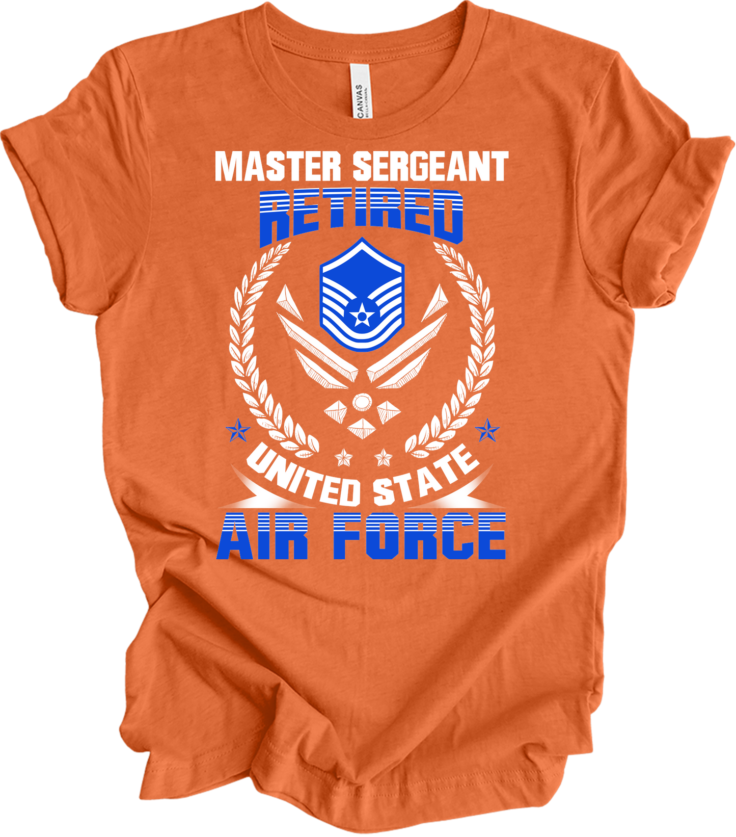 Master Sergeant Retired USAF T-Shirt in Heather Orange