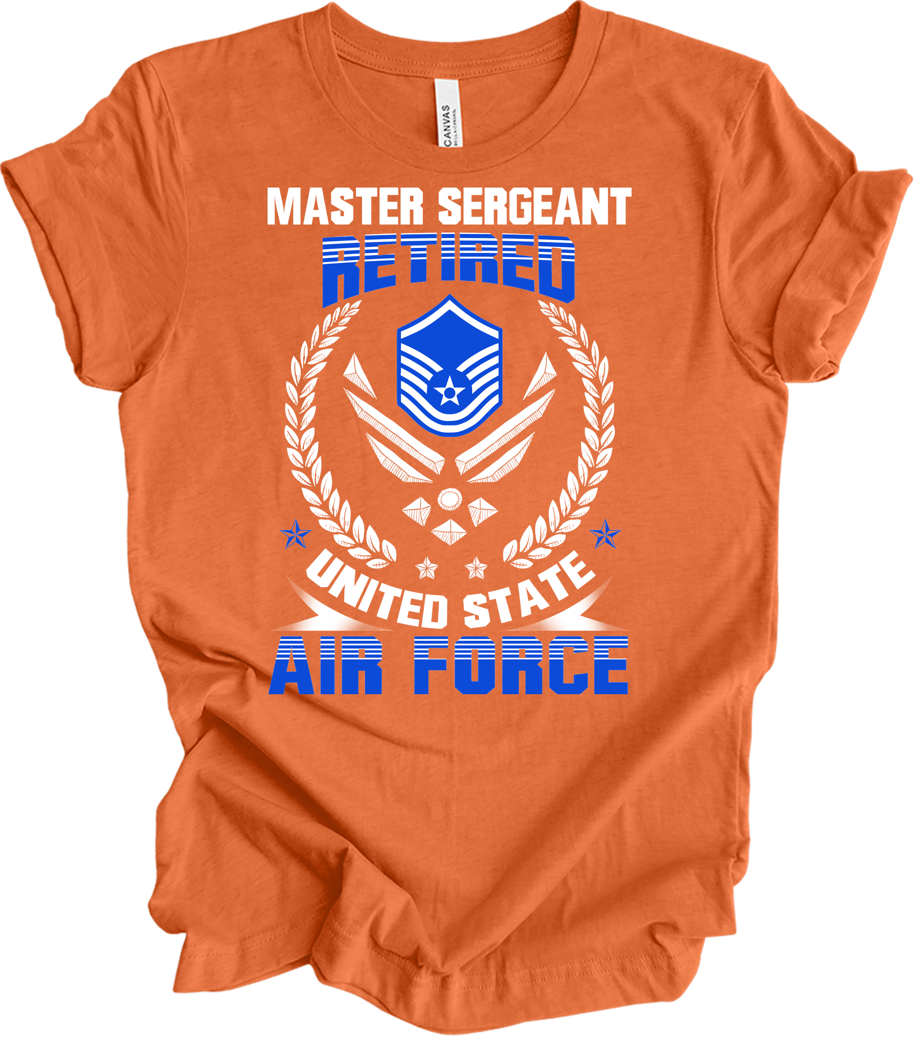 Master Sergeant Retired USAF T-Shirt in Heather Orange