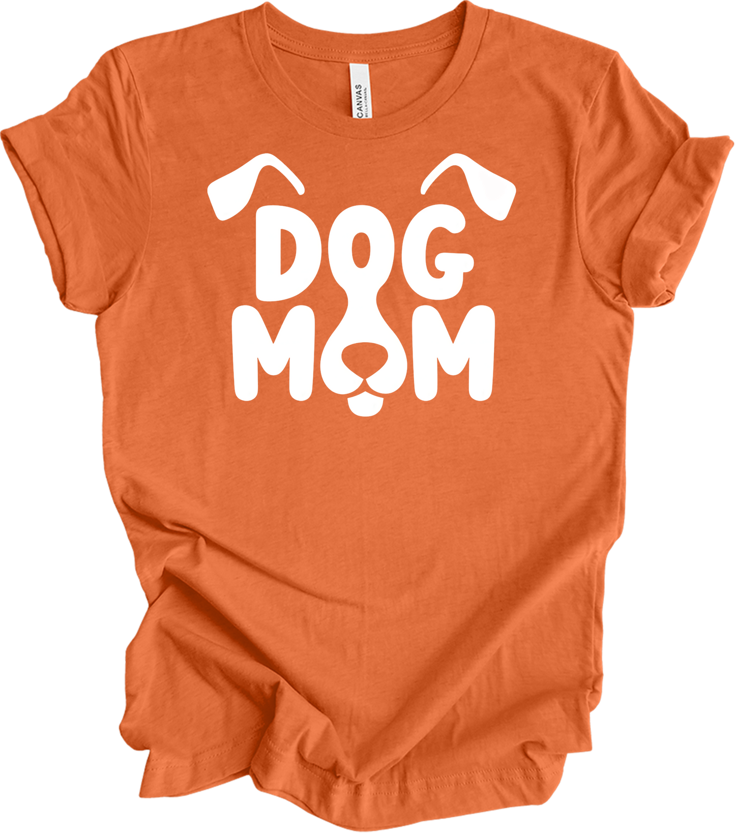 Dog Mom - Cute Gift for Dog Lovers T-Shirt in Heather Orange
