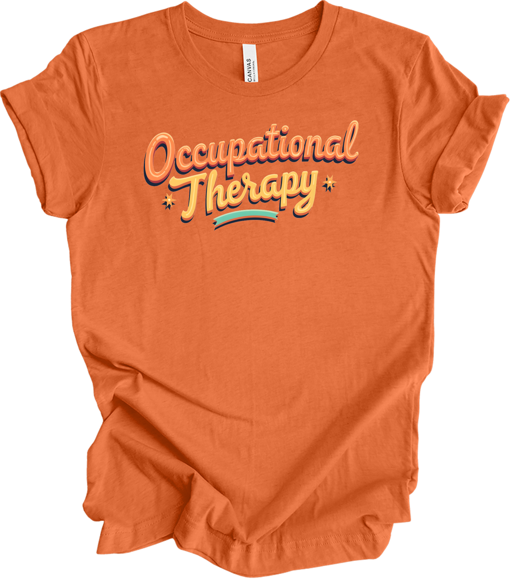 Retro Occupational Therapy T-Shirt in Heather Orange