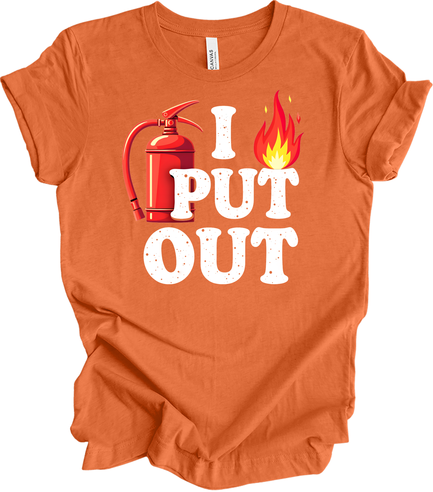 I Put Out Firefighter T-Shirt in Heather Orange