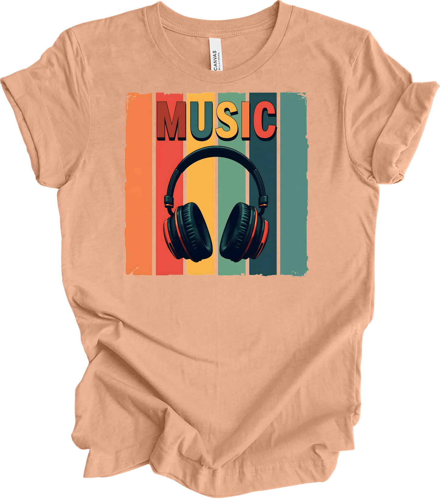 Electronic Music Lover T-Shirt in Heather Peach