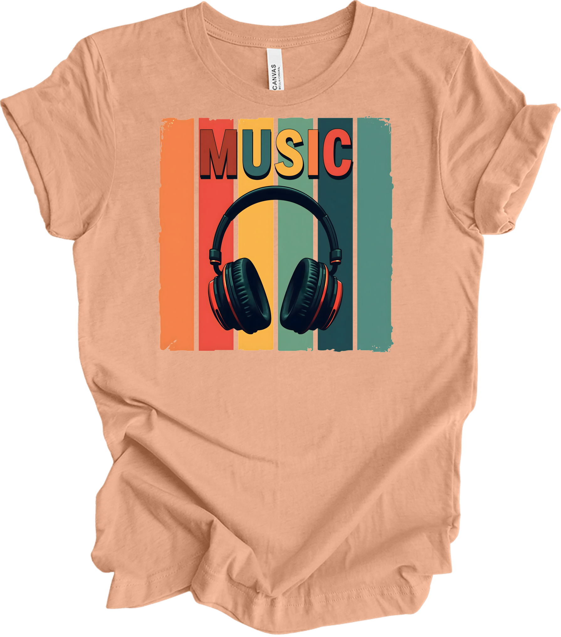 Electronic Music Lover T-Shirt in Heather Peach