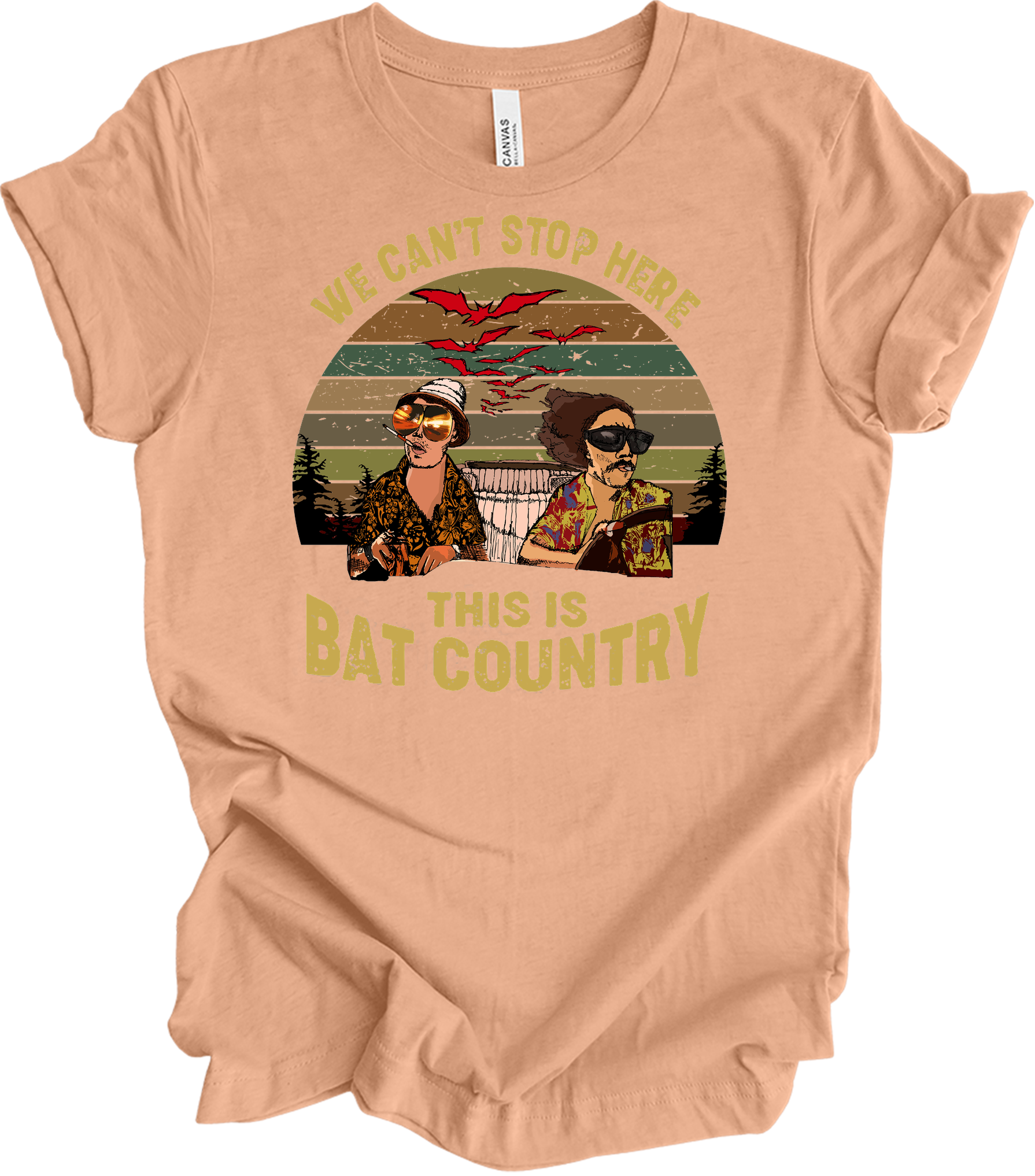 Bat Country T-Shirt in Heather Peach