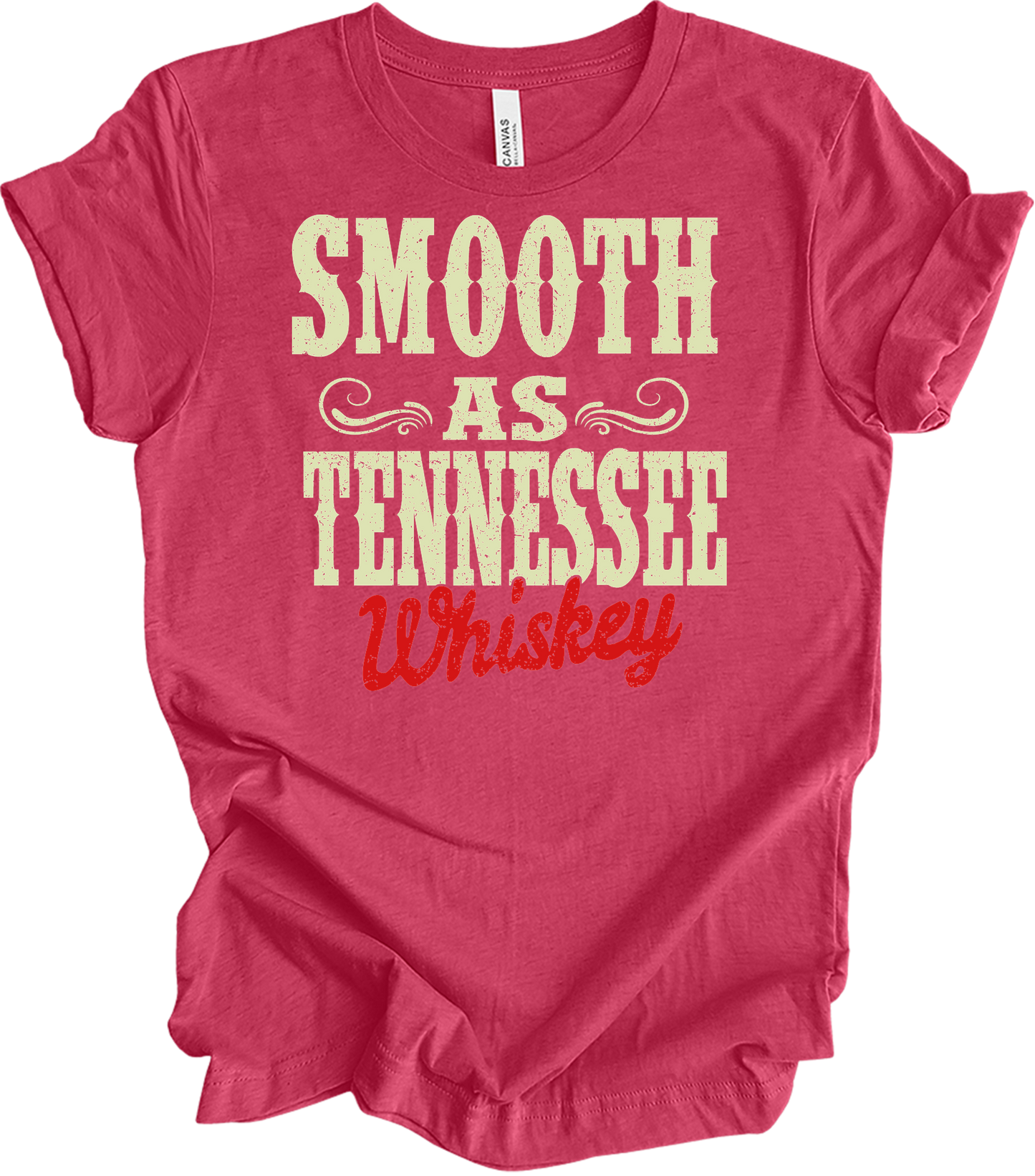 Smooth As Tennessee Whiskey T-Shirt in Heather Raspberry