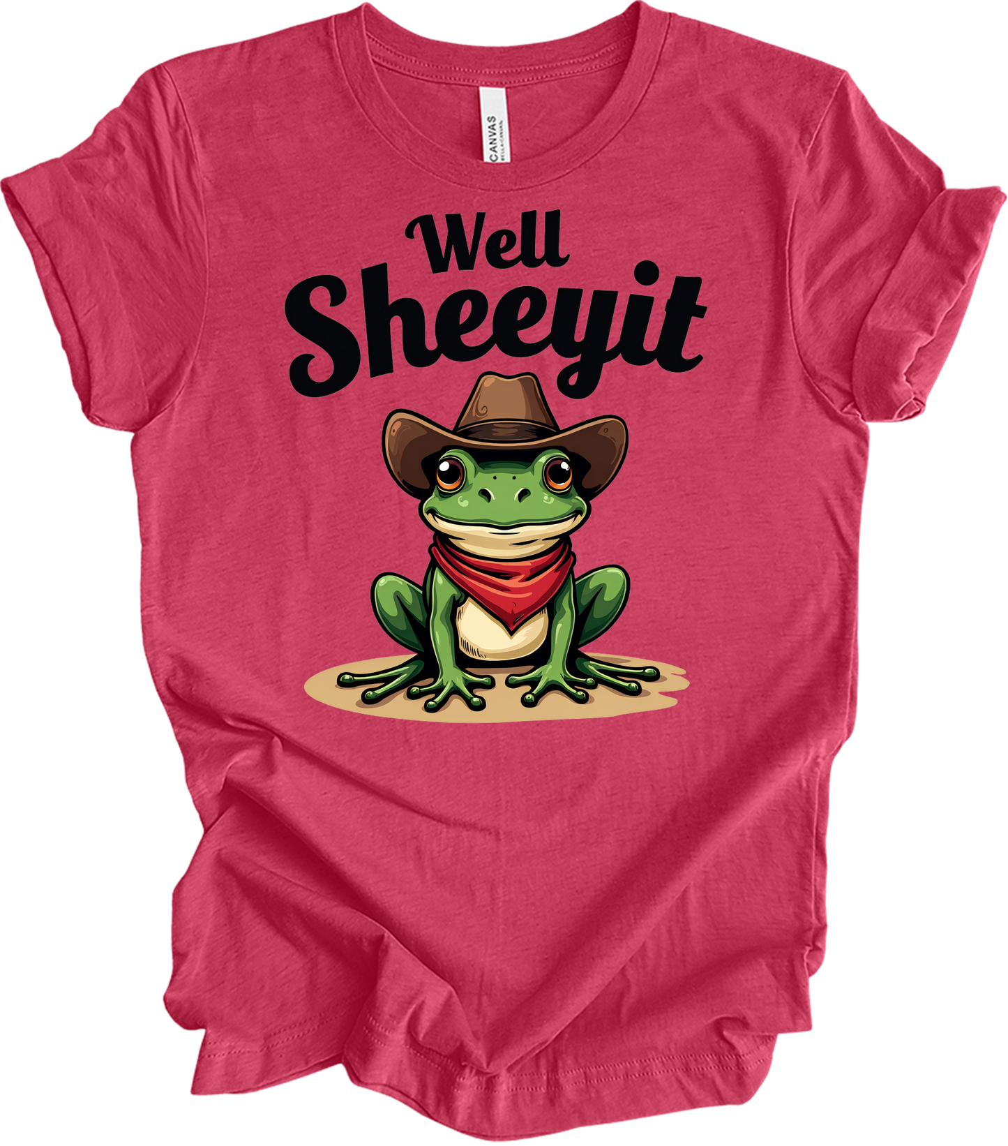 Cowboy Frog - Well Sheeyit T-Shirt in Heather Raspberry