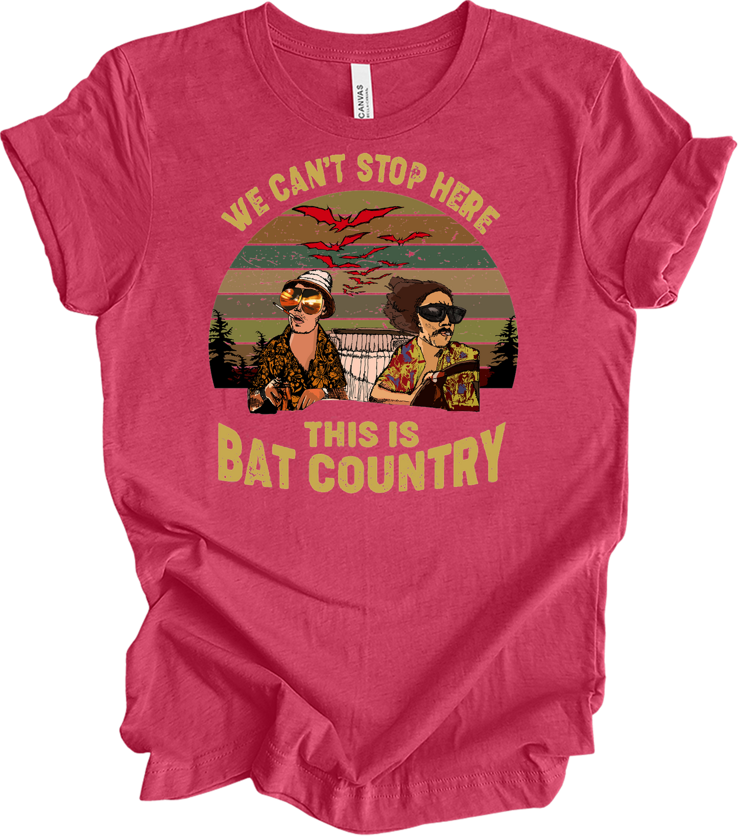 Bat Country T-Shirt in Heather Raspberry