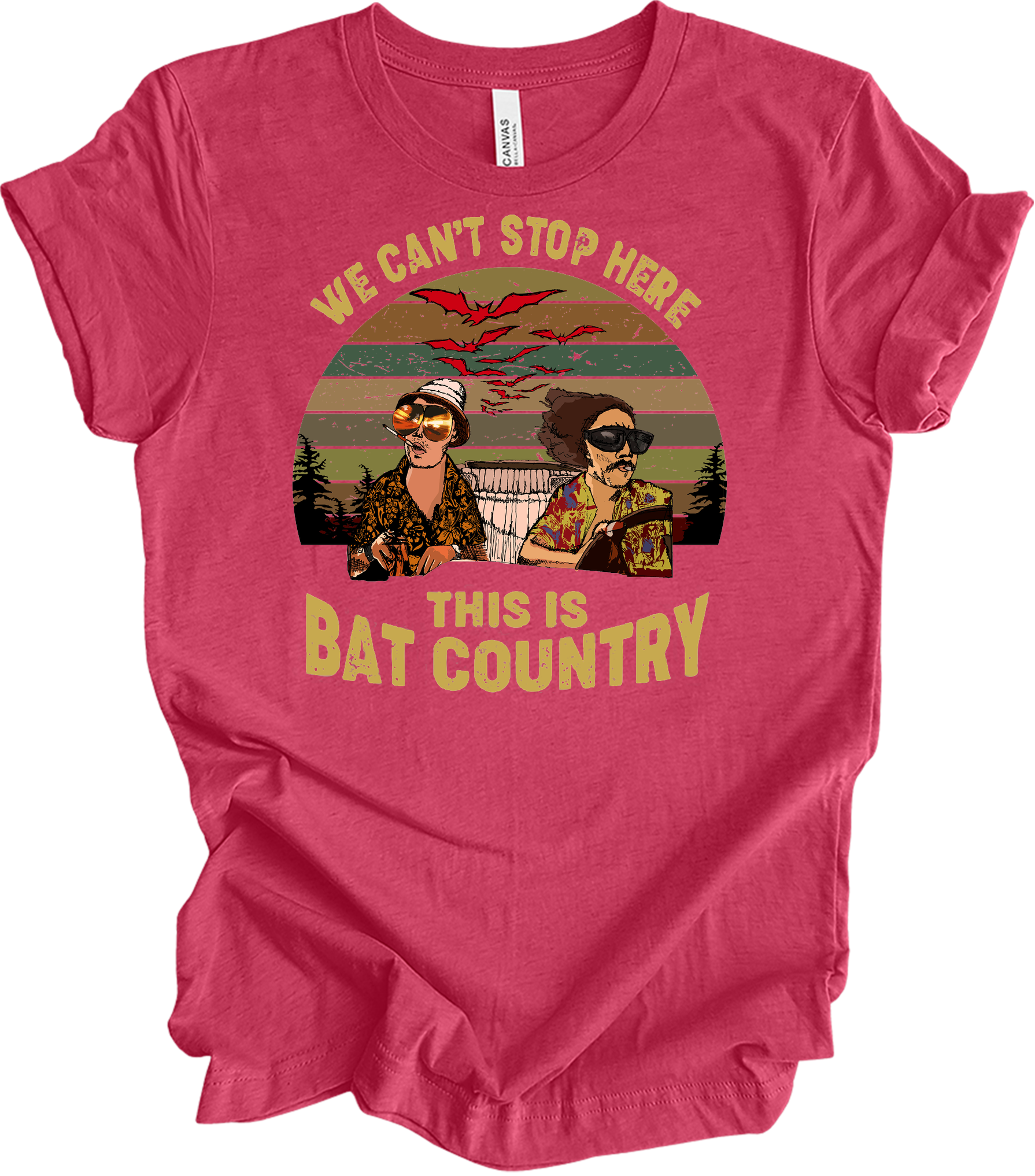 Bat Country T-Shirt in Heather Raspberry