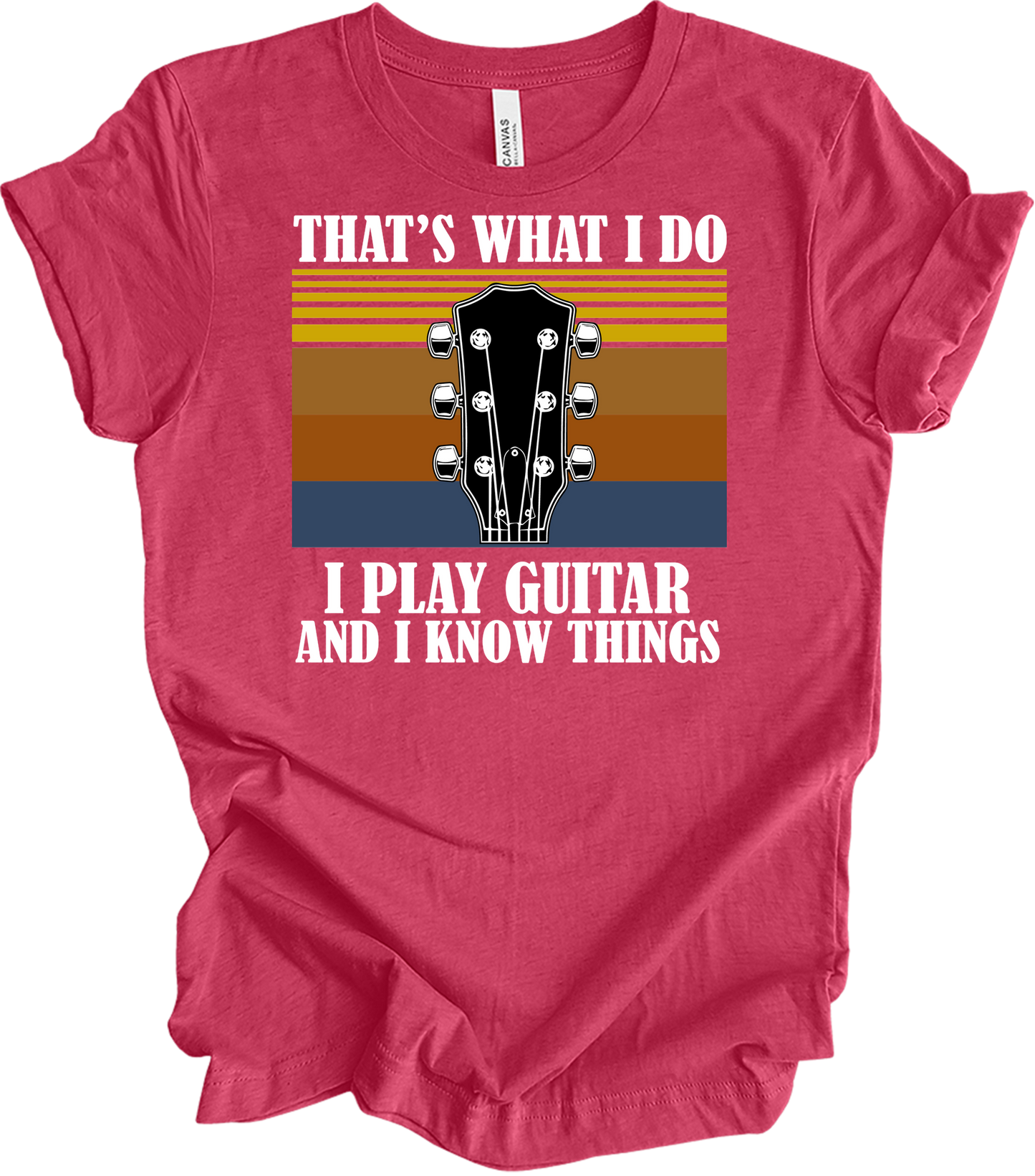 Guitar Player : Know Things T-Shirt in Heather Raspberry