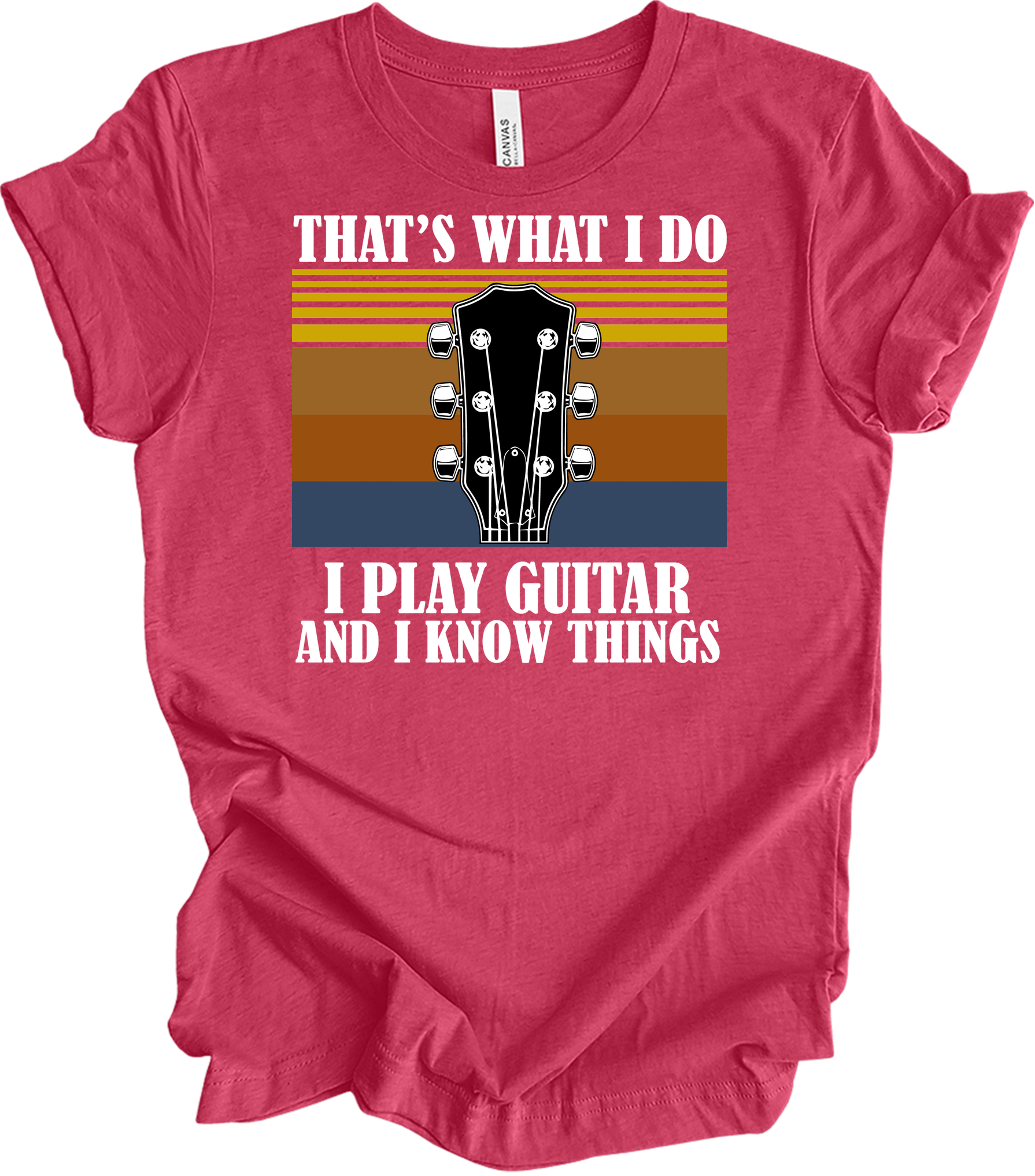 Guitar Player : Know Things T-Shirt in Heather Raspberry