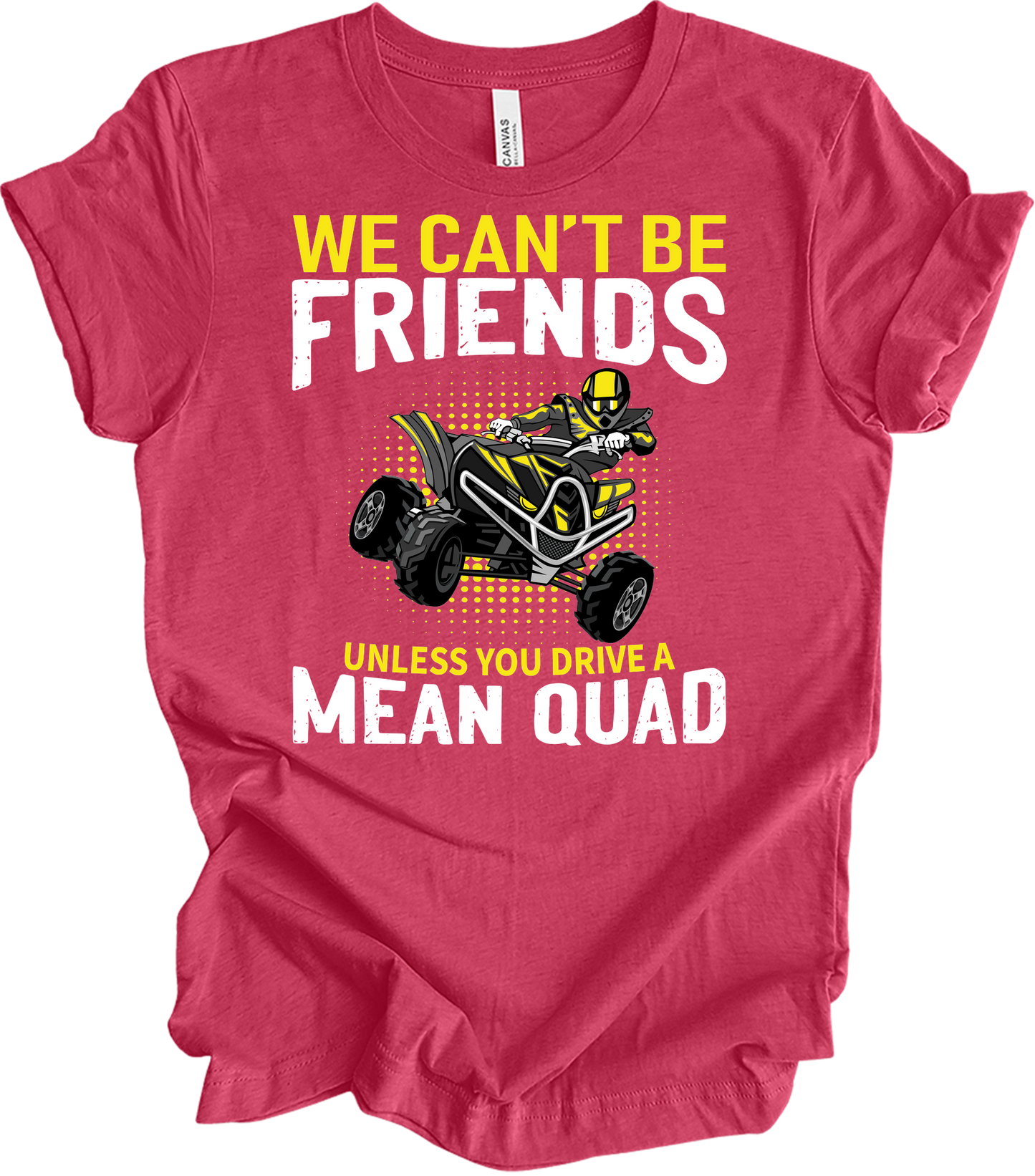 ATV Quad: Mean Quad T-Shirt in Heather Raspberry