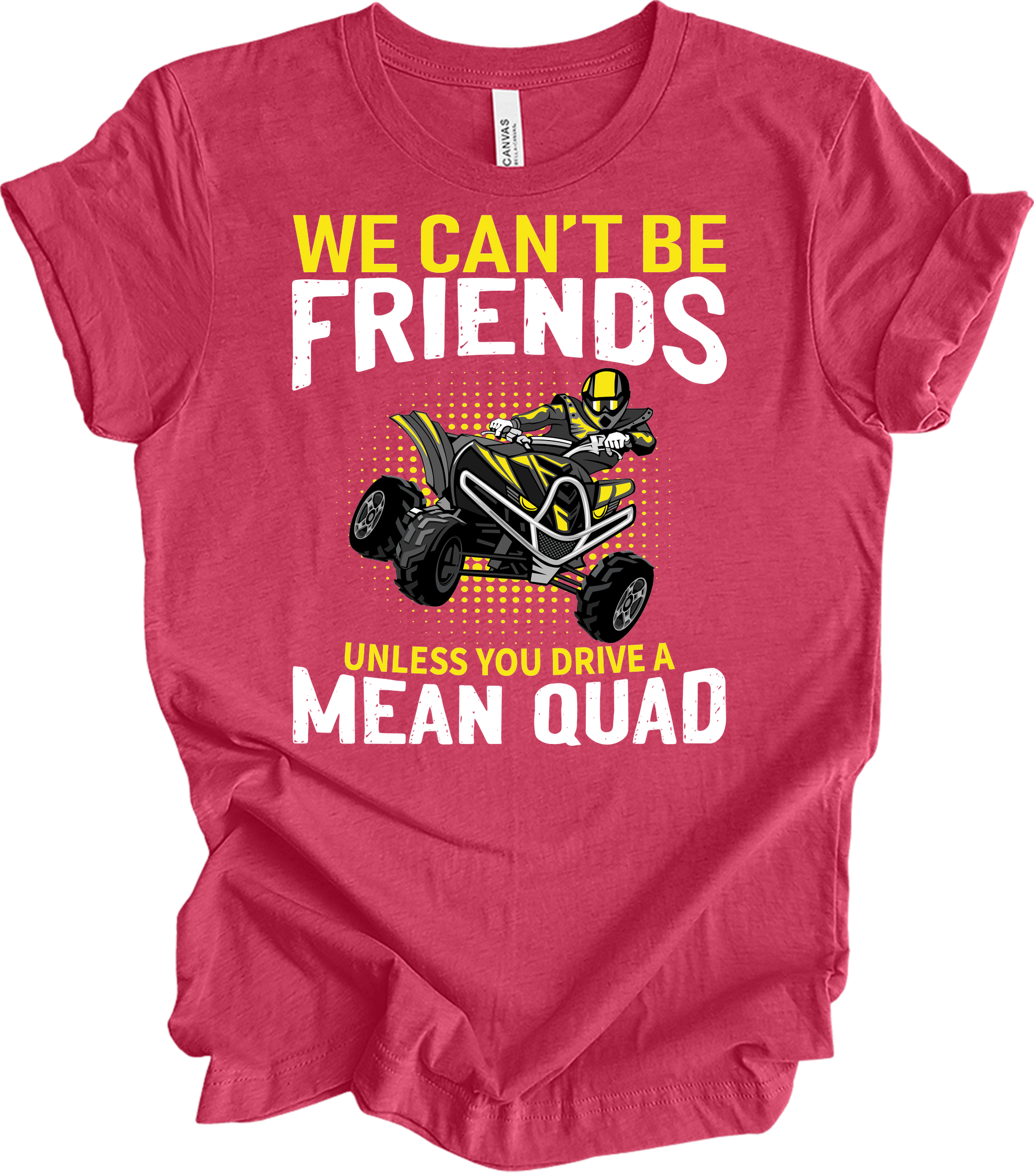 ATV Quad: Mean Quad T-Shirt in Heather Raspberry